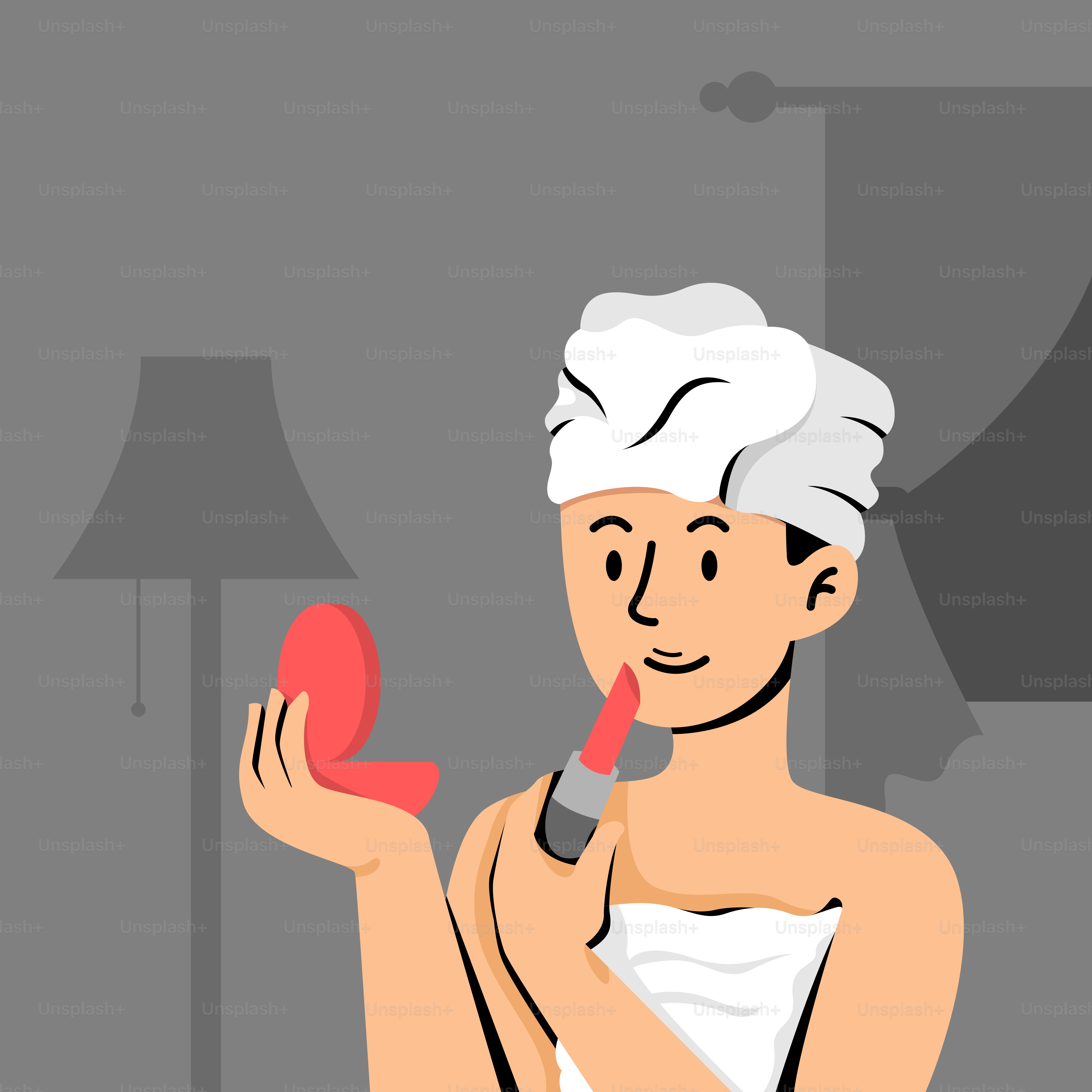 A man in a towel brushing his teeth