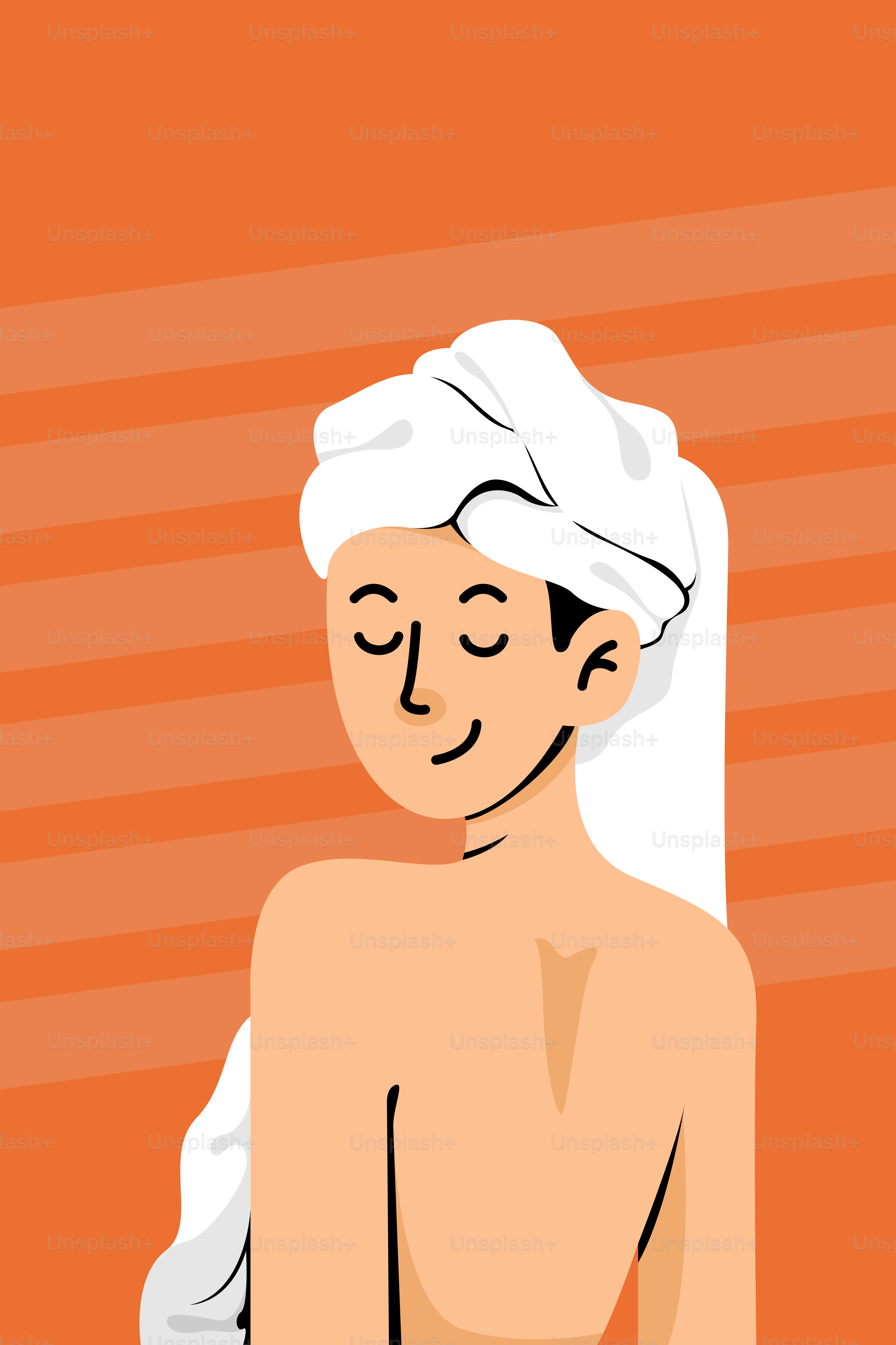 Un homme avec une serviette sur la tête et une serviette sur la tête