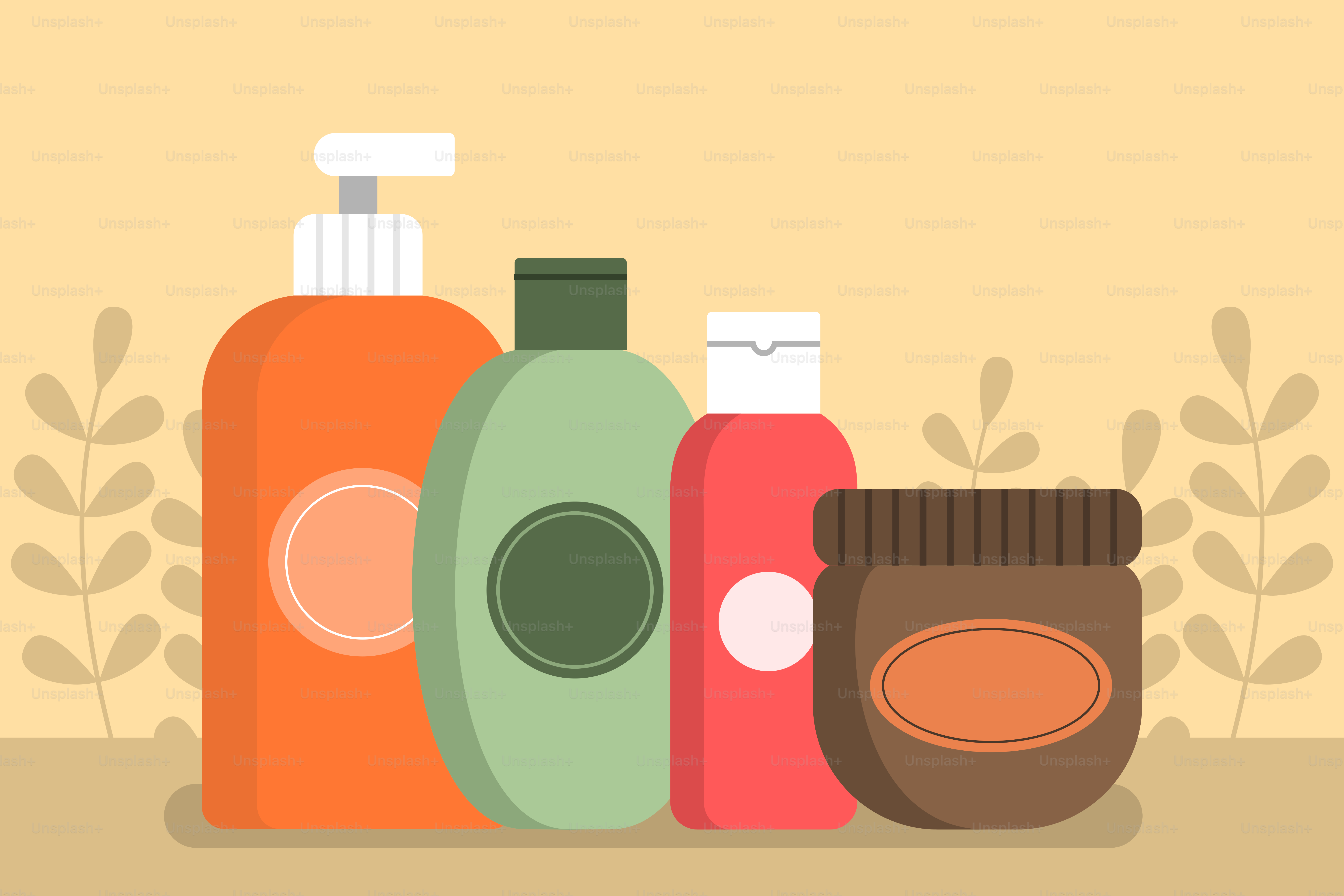 A bottle of lotion and a container of lotion on a table