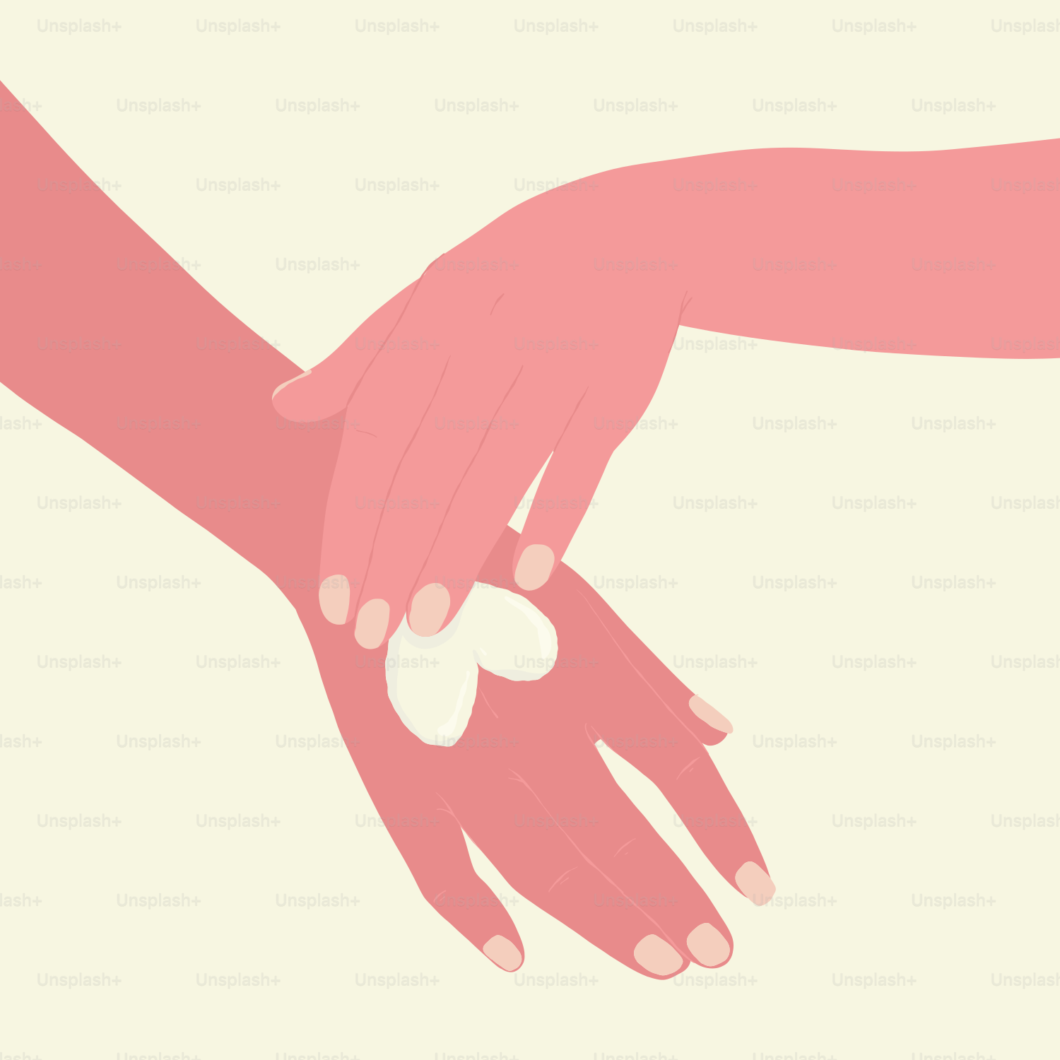 A couple of hands holding each other