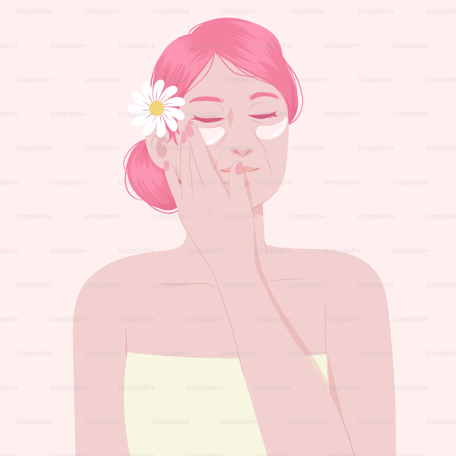 A woman with a flower in her hair