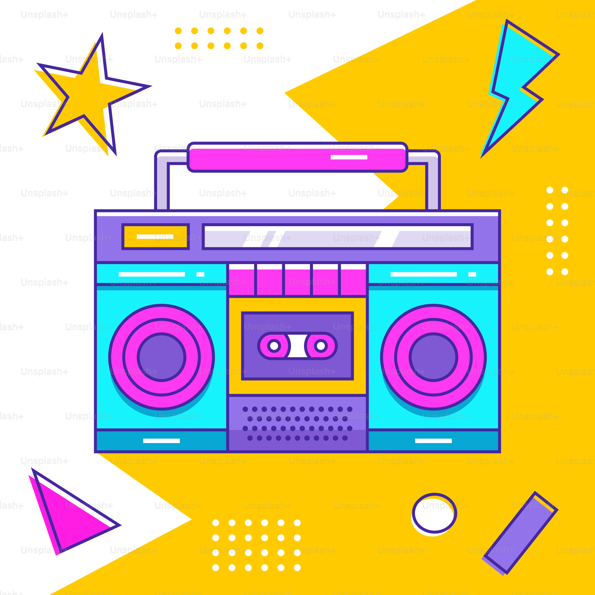 Ein Boombox mit einem Boombox darauf