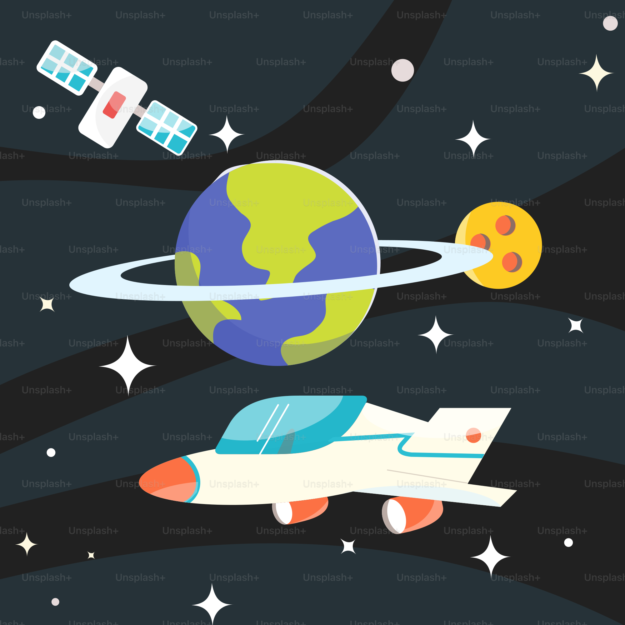 空を飛ぶスペースシャトルの映像