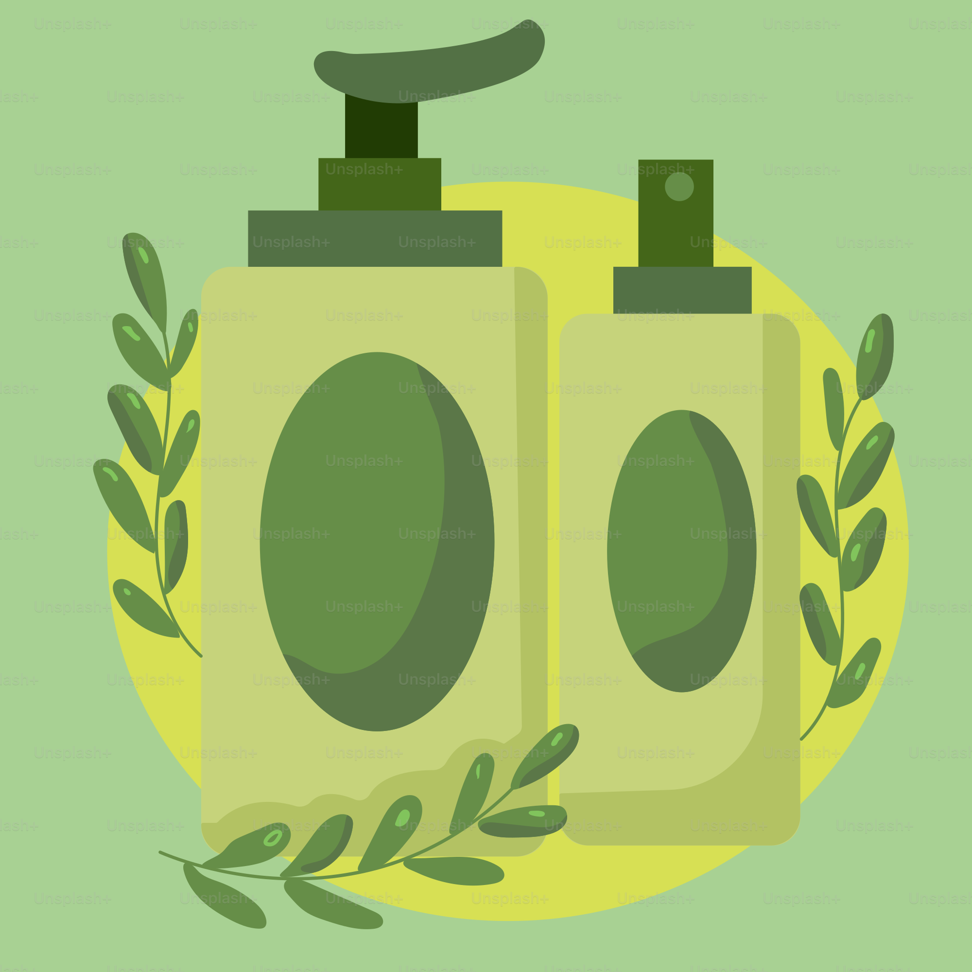 Un par de botellas de jabón una al lado de la otra