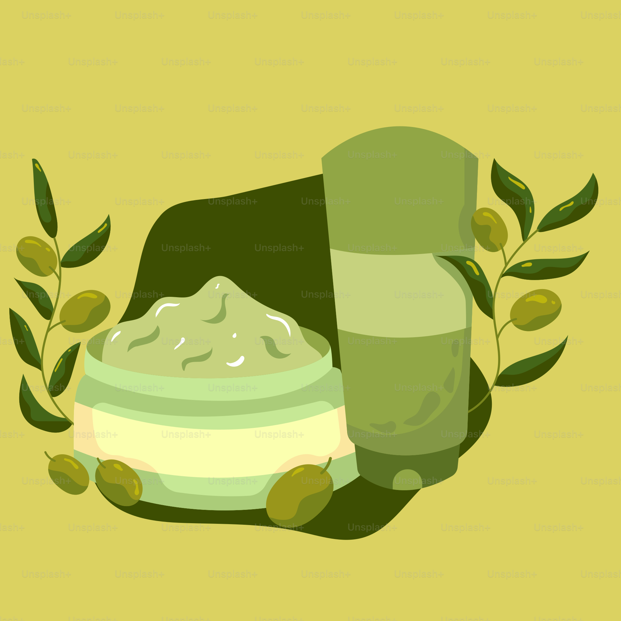 A bottle of green tea next to a jar of green tea