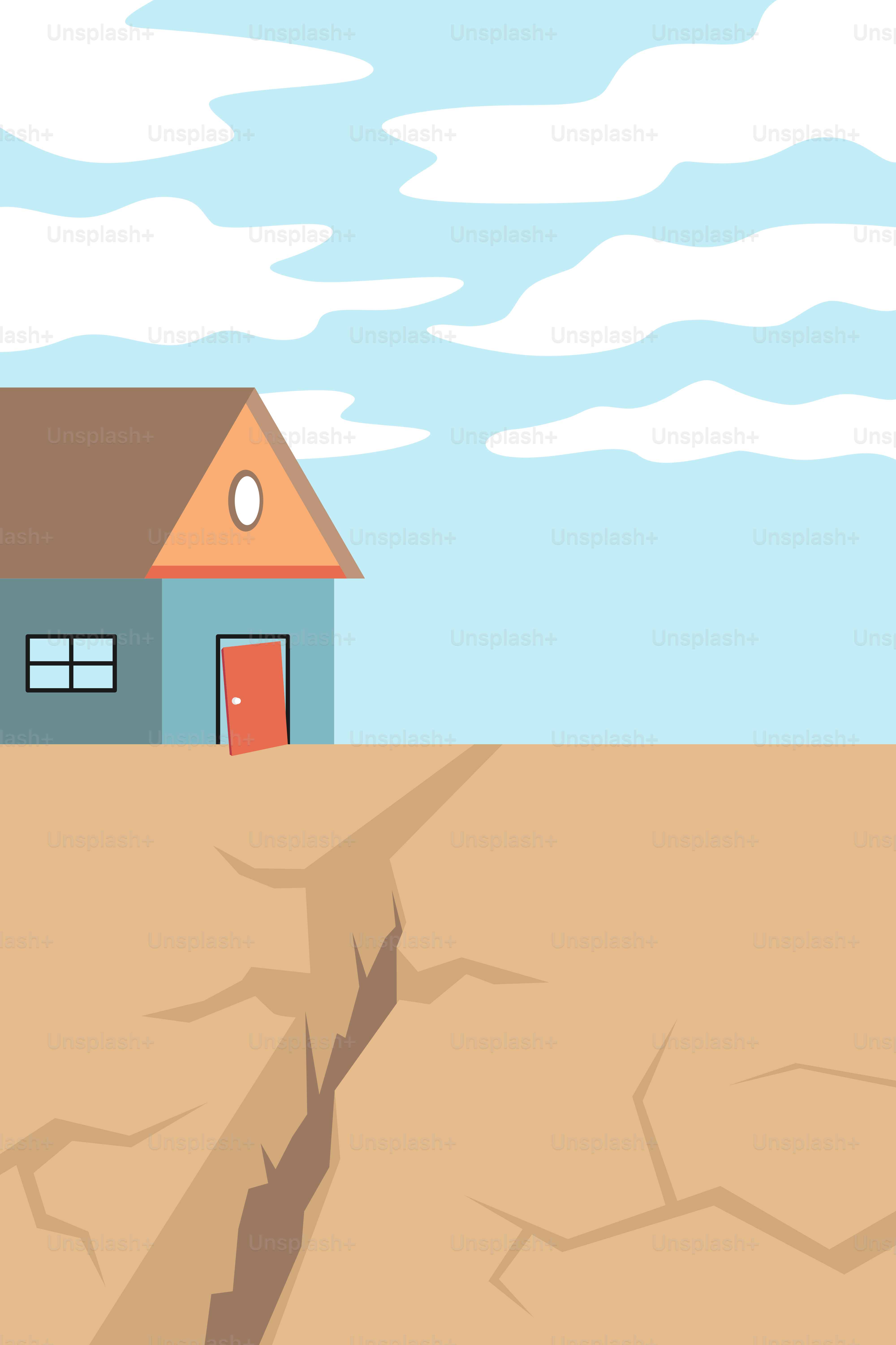 Uma casa no meio de um deserto