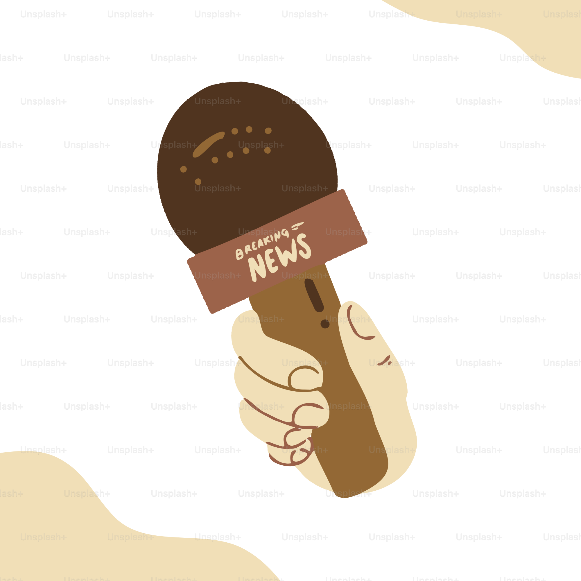 Eine Hand mit einer Schokoladeneiswaffel