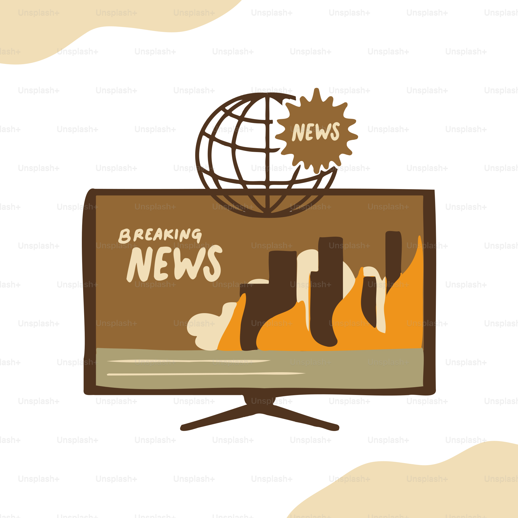 Ein Flachbildfernseher, der auf einem Tisch sitzt