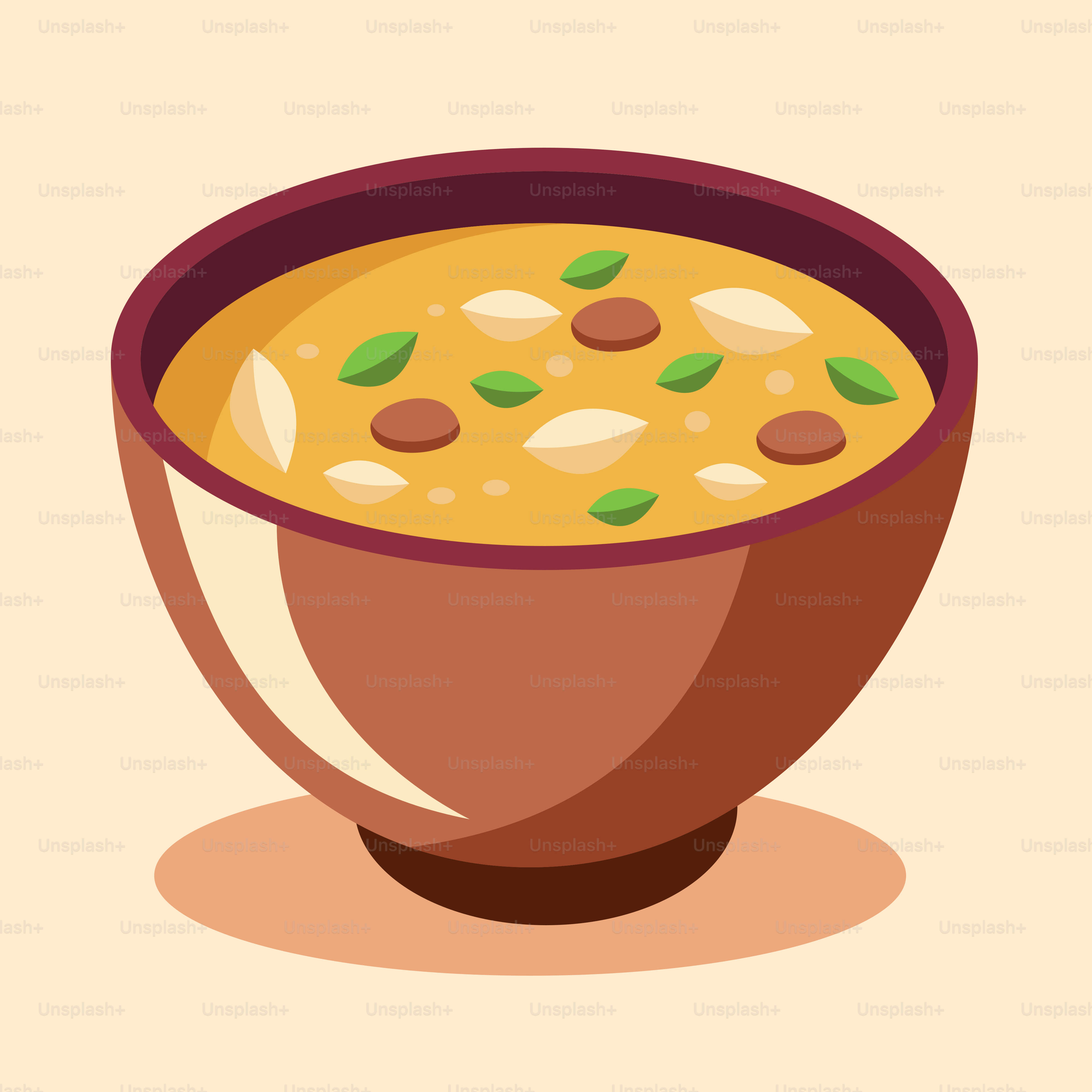 A bowl of soup with a spoon in it