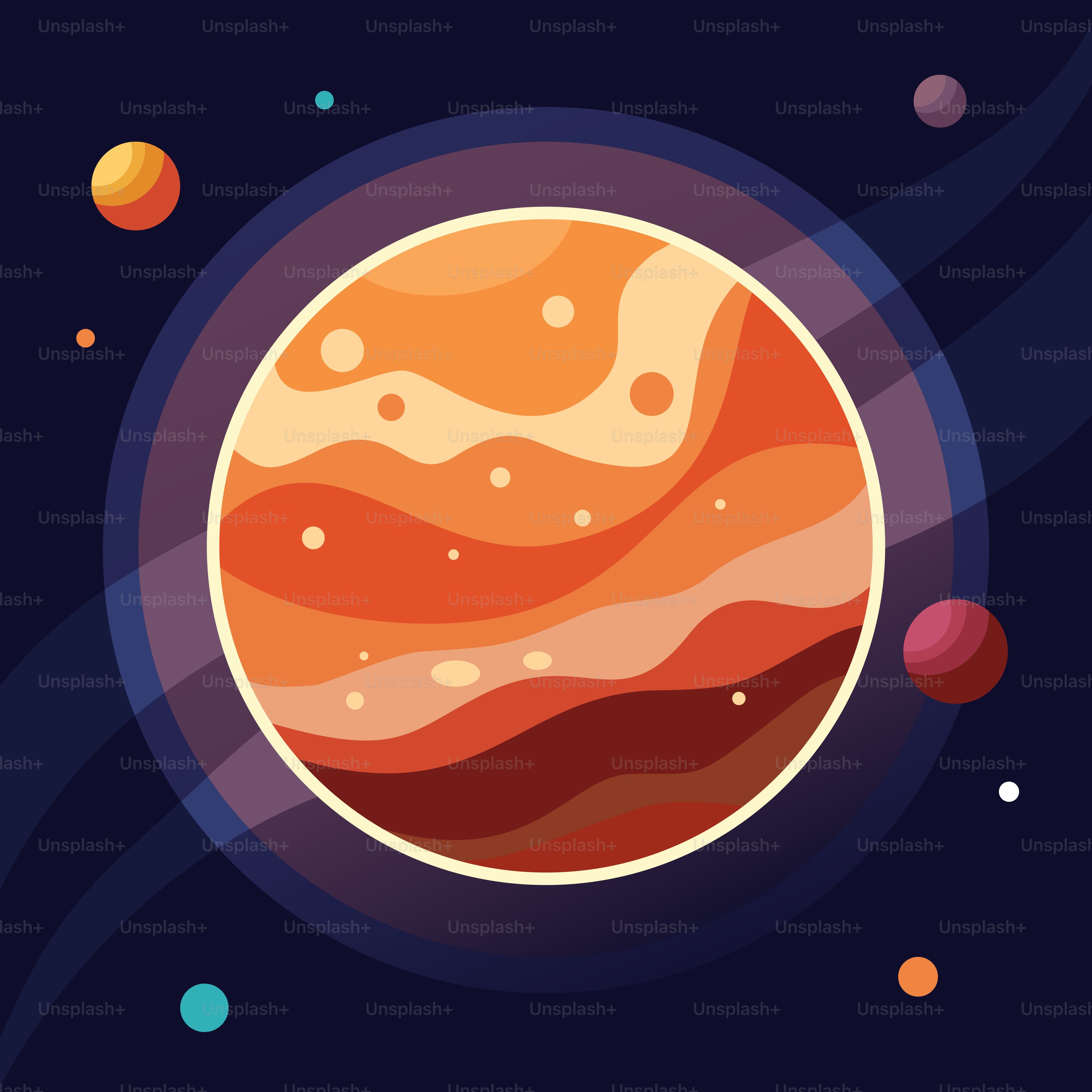 우주에 있는 행성들의 그림