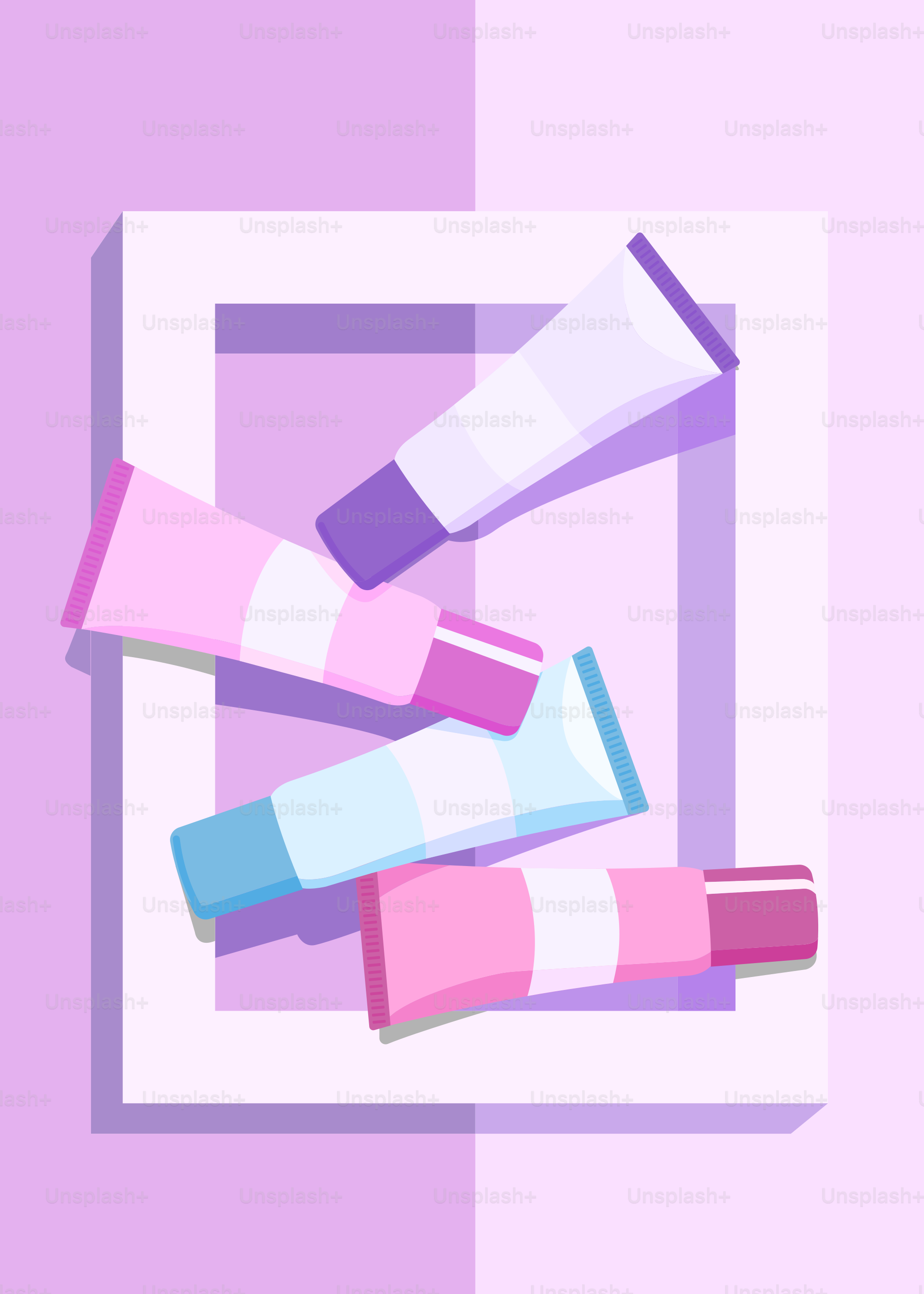 A picture frame with three different types of lipstick on it