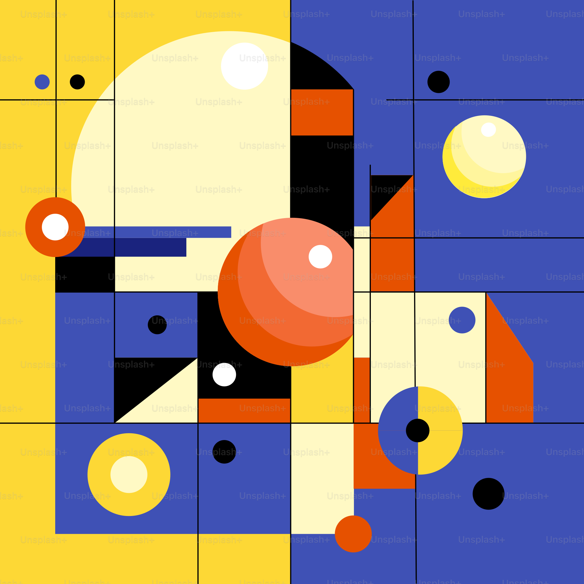 Una pintura abstracta colorida con círculos y puntos