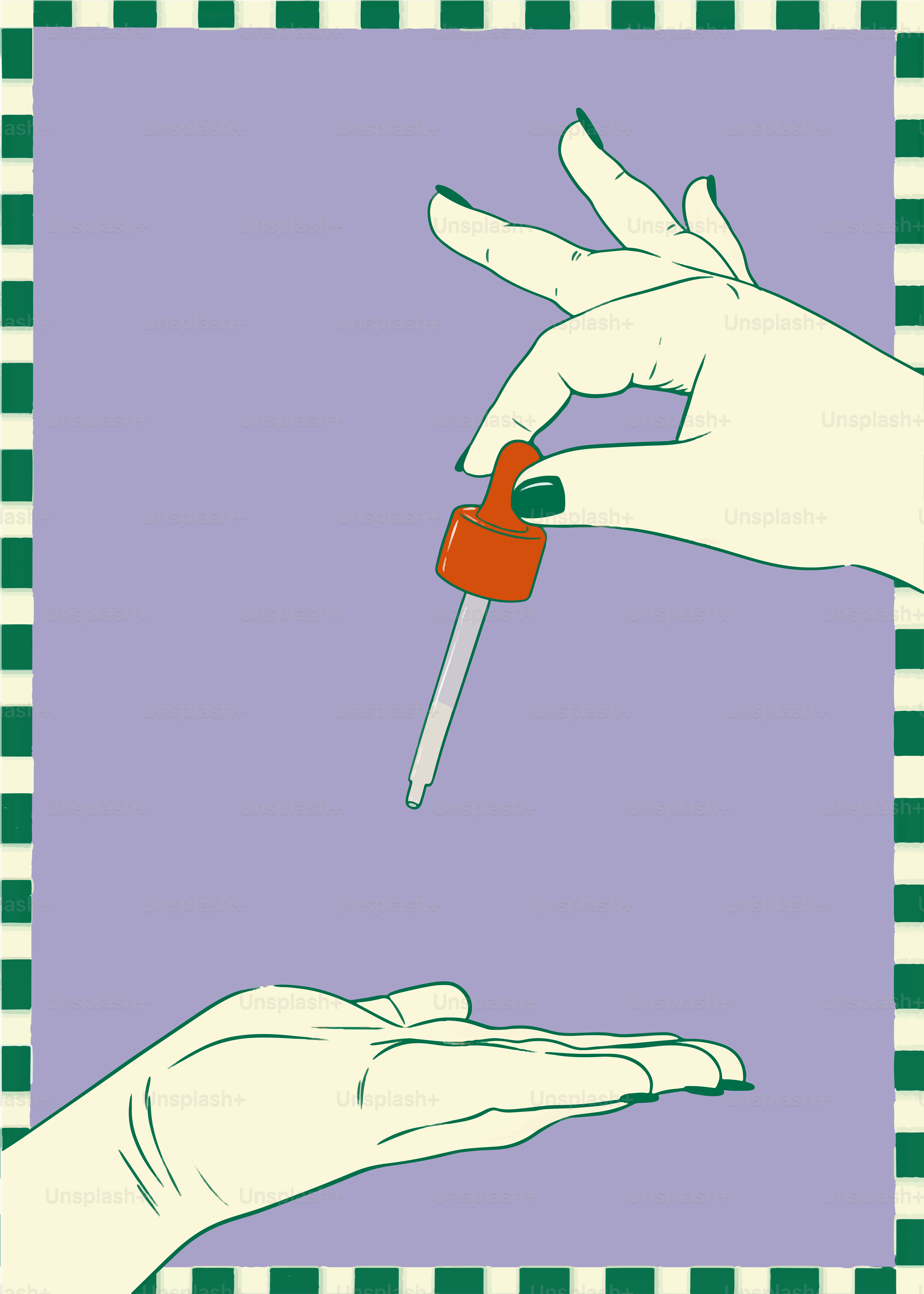 A person holding a red object in their hand