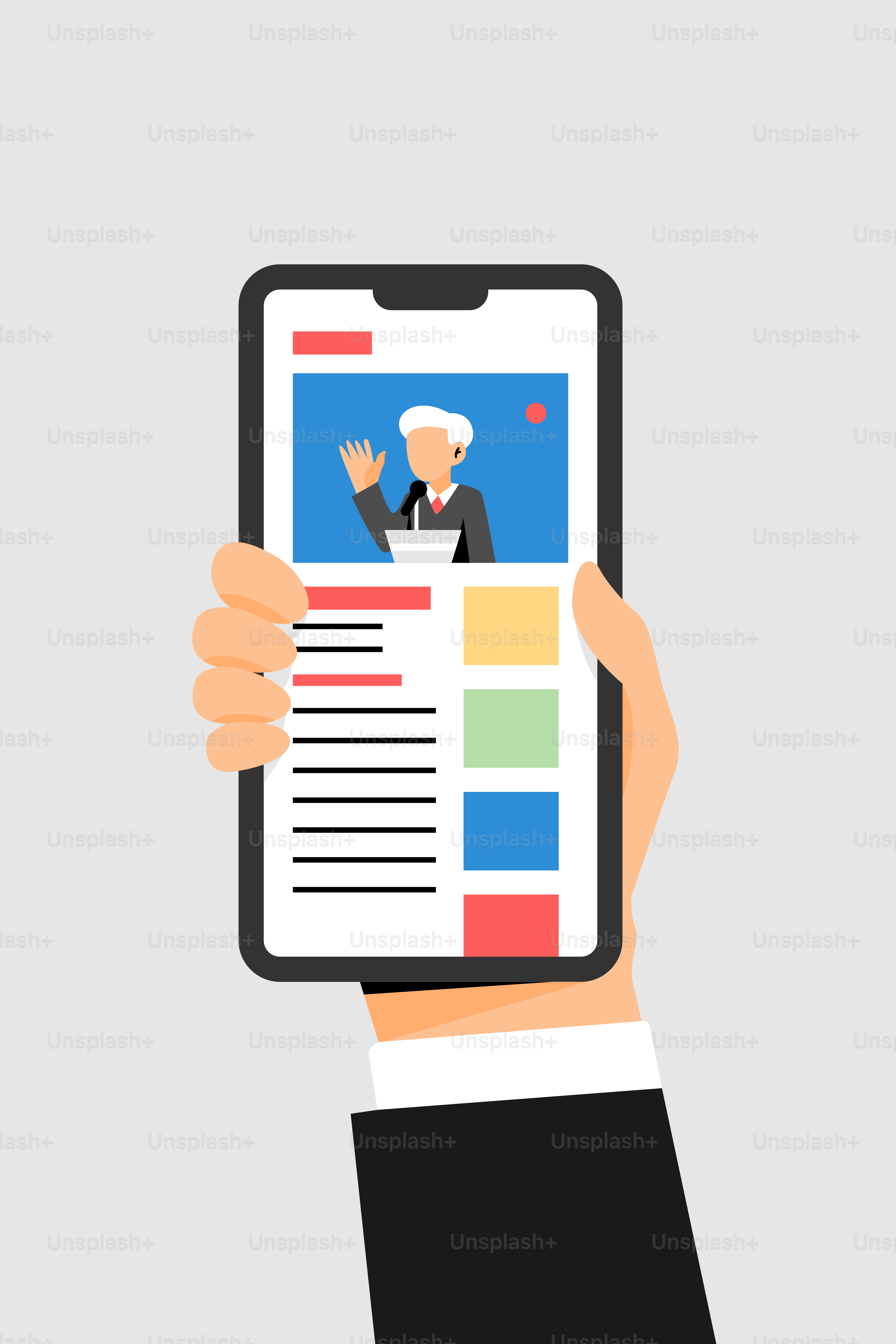 A hand holding a tablet with a newspaper on it