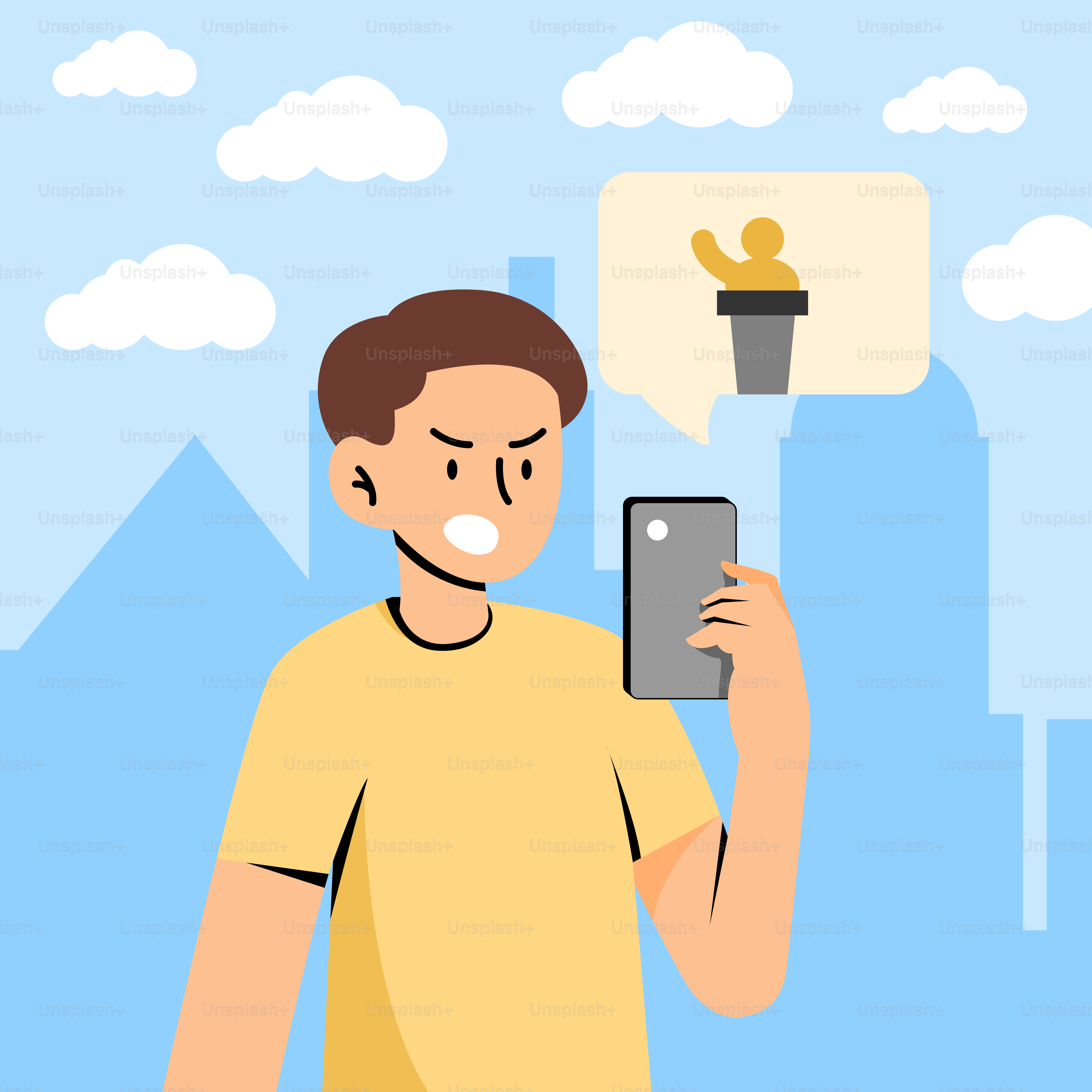 Un hombre haciéndose una foto con un móvil