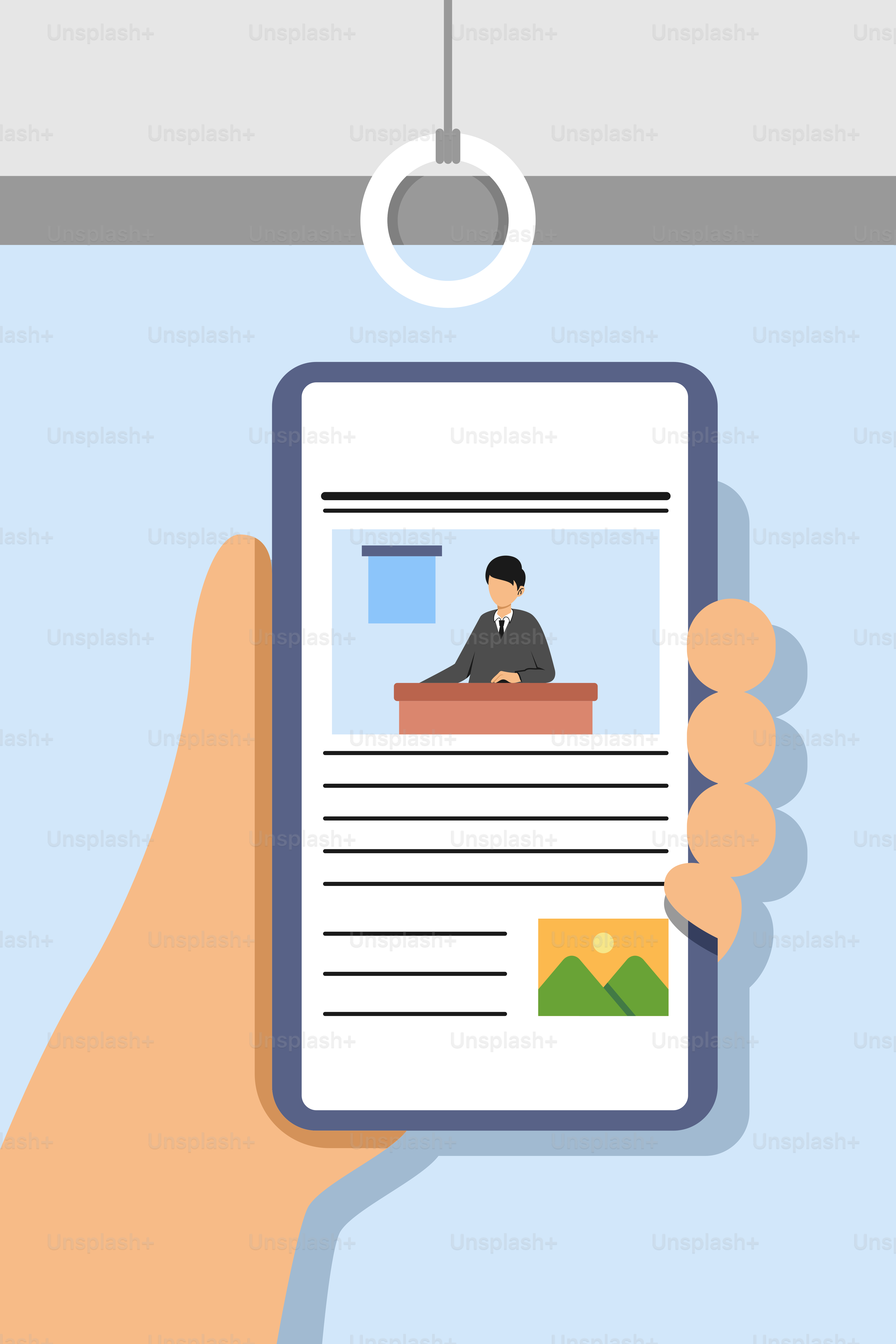 Eine Person, die ein Tablet mit einem Bild einer Person darauf hält