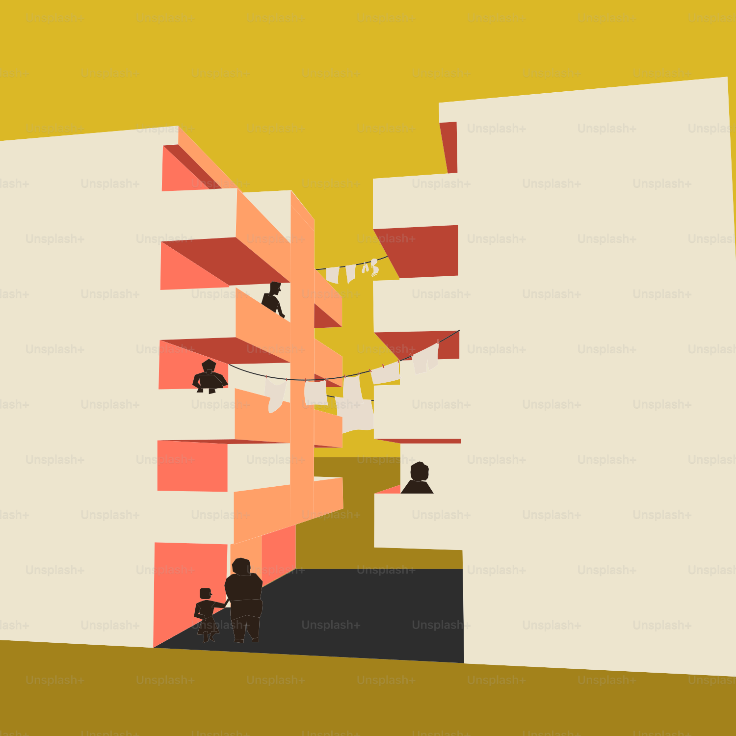 Un grupo de personas de pie frente a un edificio alto