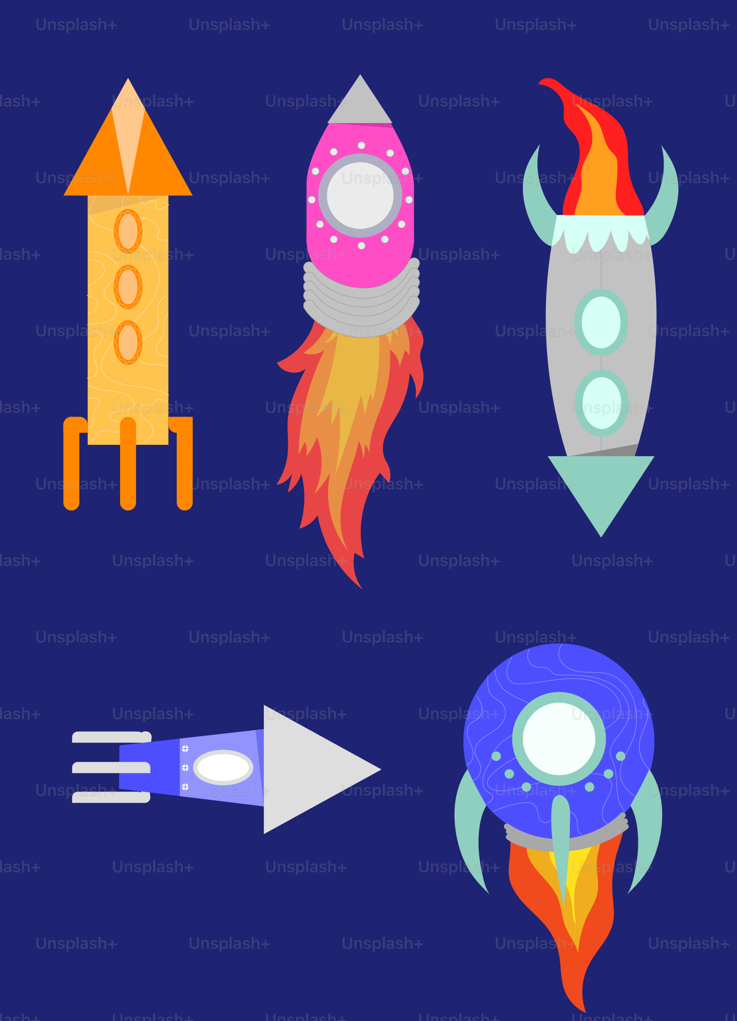 Un tas de différents types d’objets sur un fond bleu