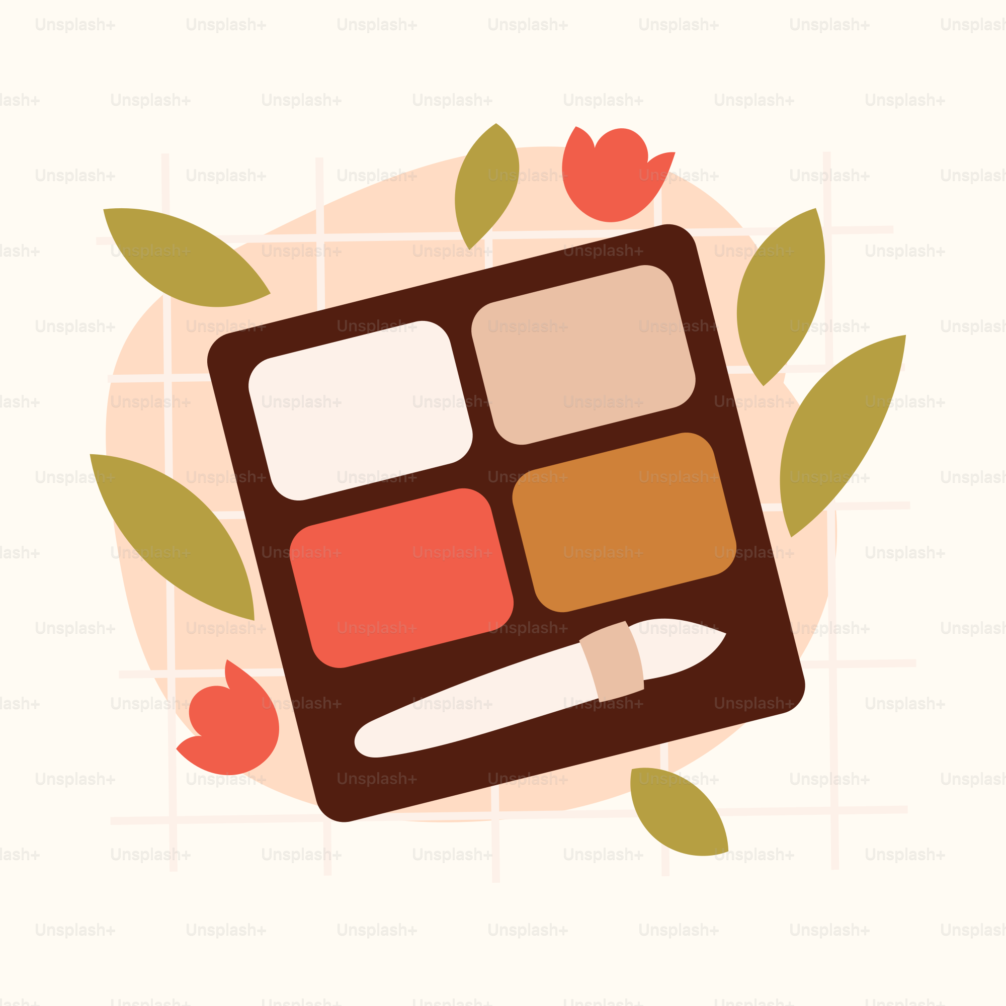 A picture of a chocolate bar with leaves around it