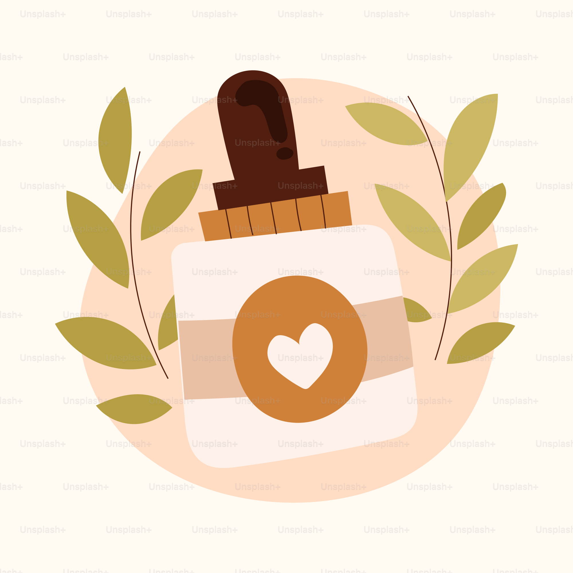 A jar with a heart on top of it