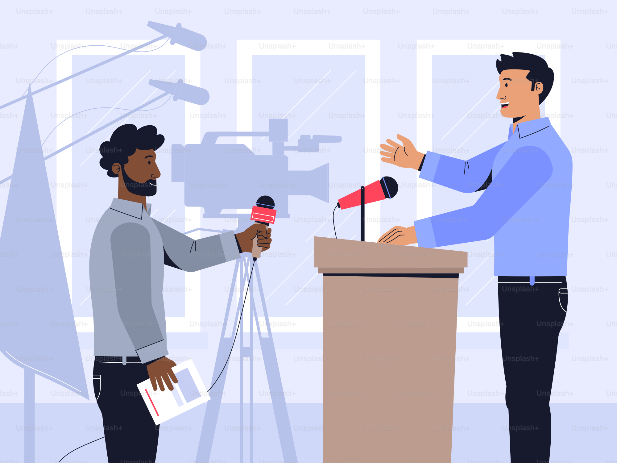 A man is speaking at a podium with a microphone