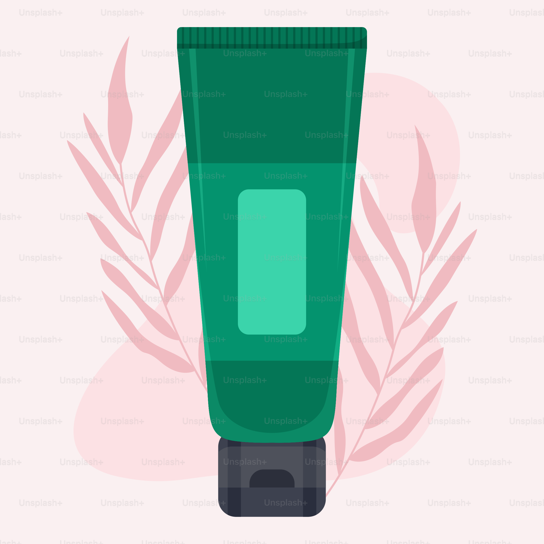 A tube of toothpaste on a pink background