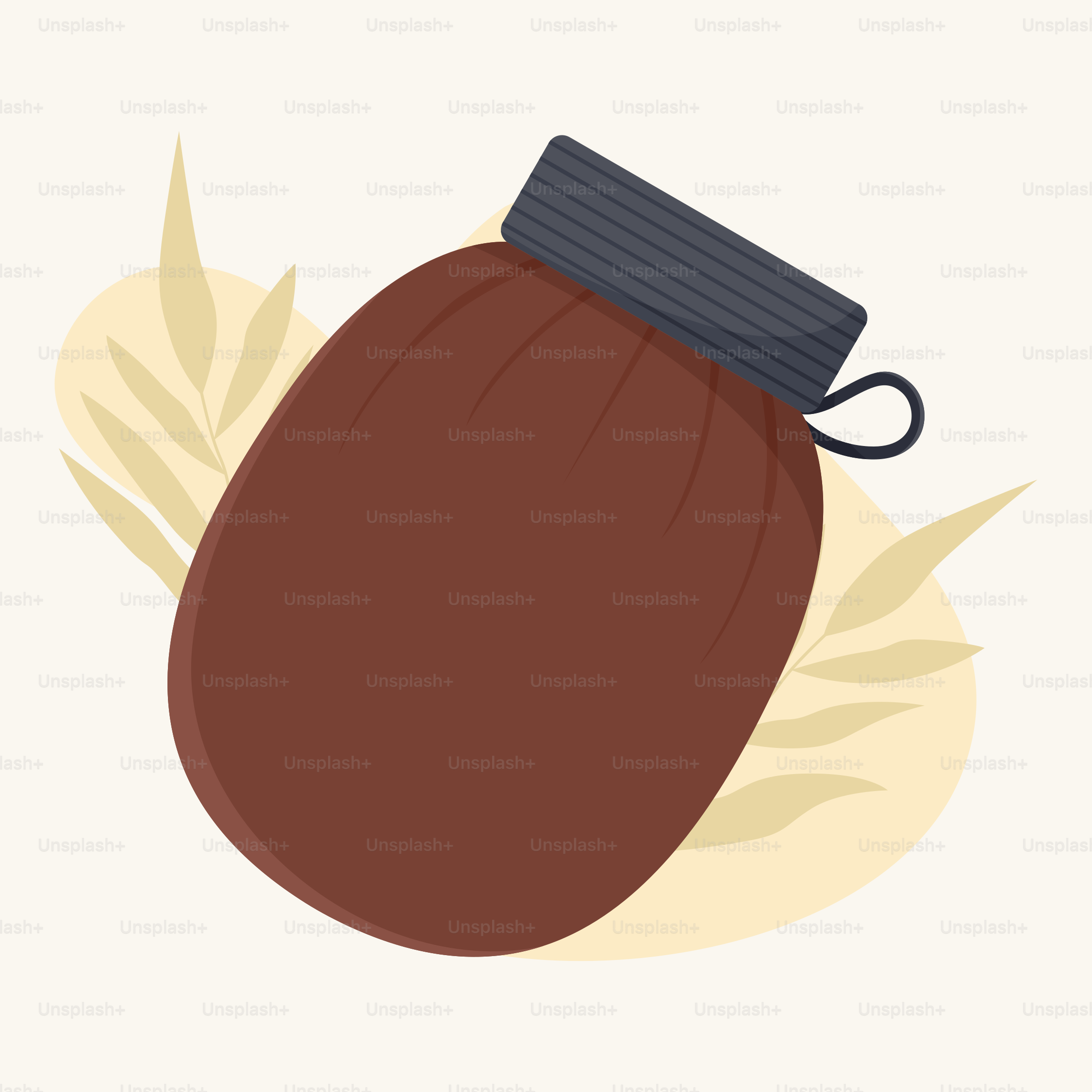 A brown bag with a tag on top of it