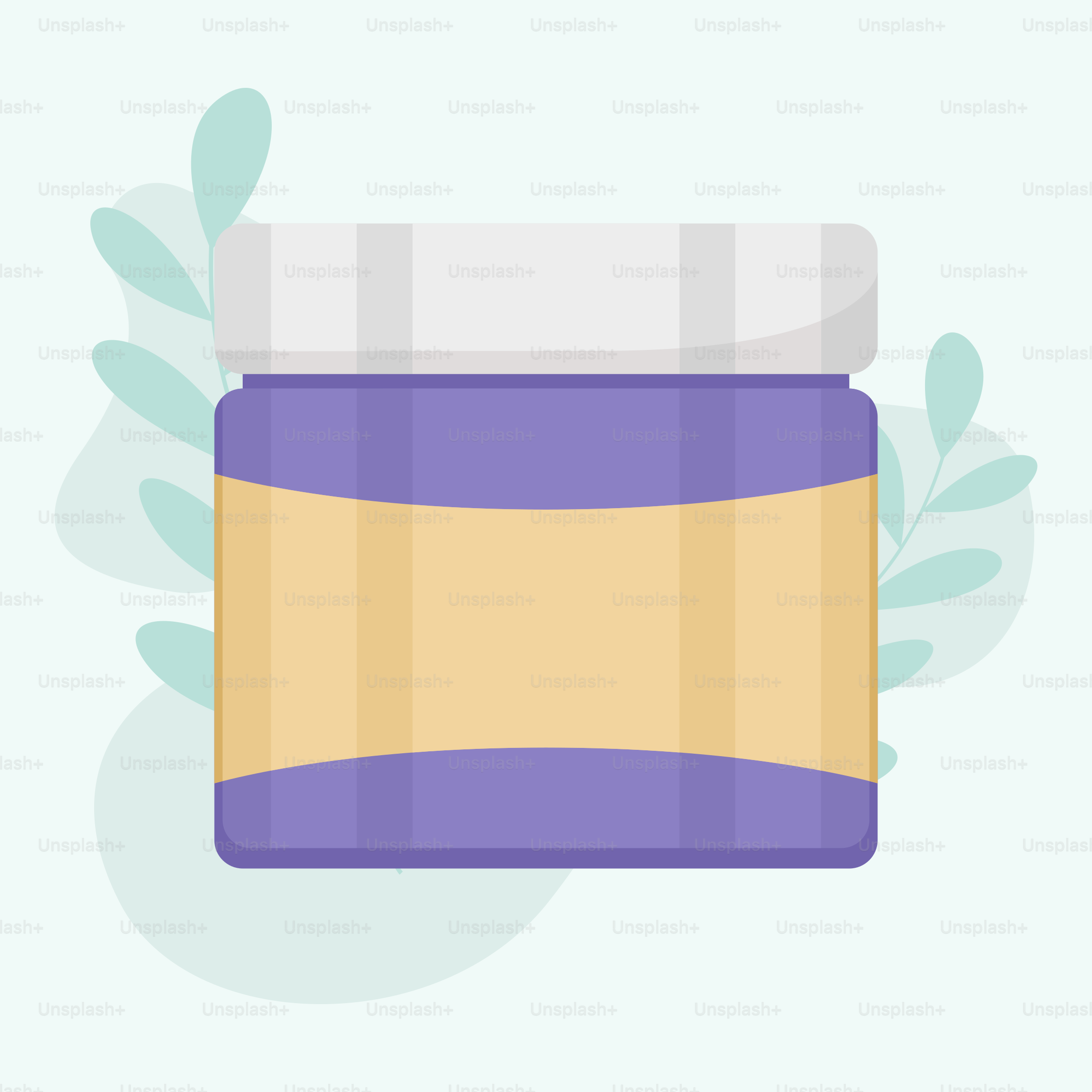 Un frasco de pastillas con una hoja verde a su alrededor