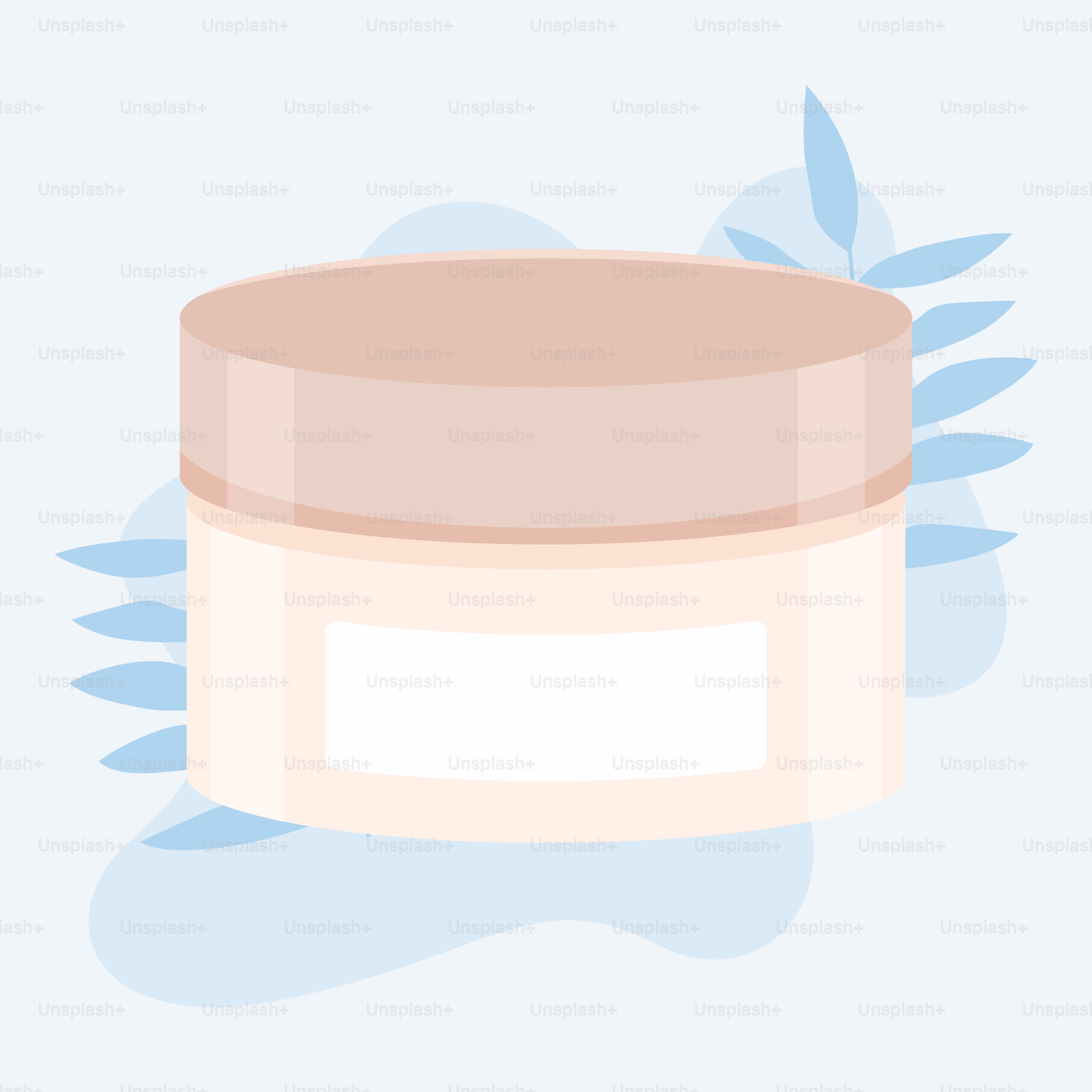 A jar of cream sitting on top of a table