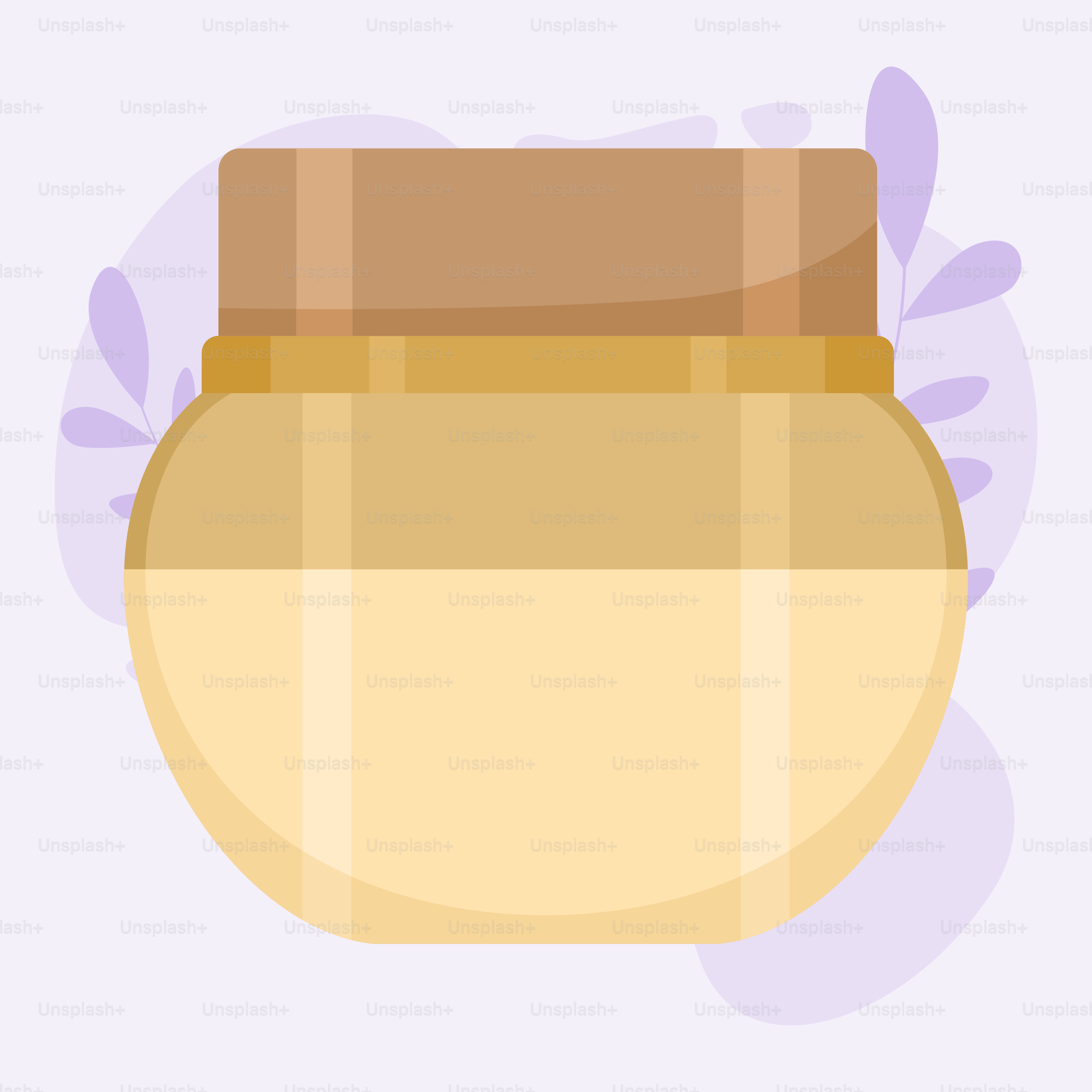 A jar of honey with a wooden lid