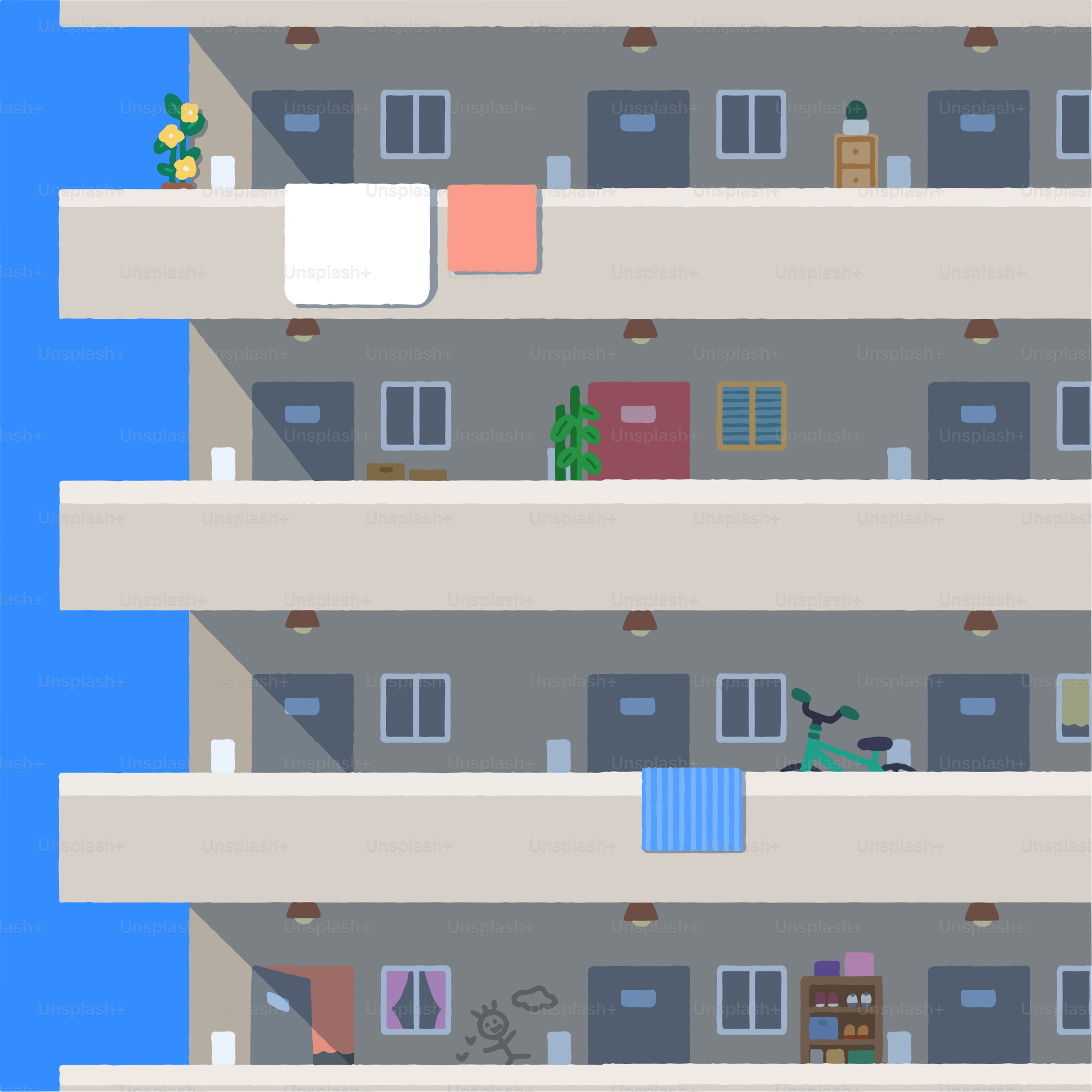 A tall building with a bunch of windows