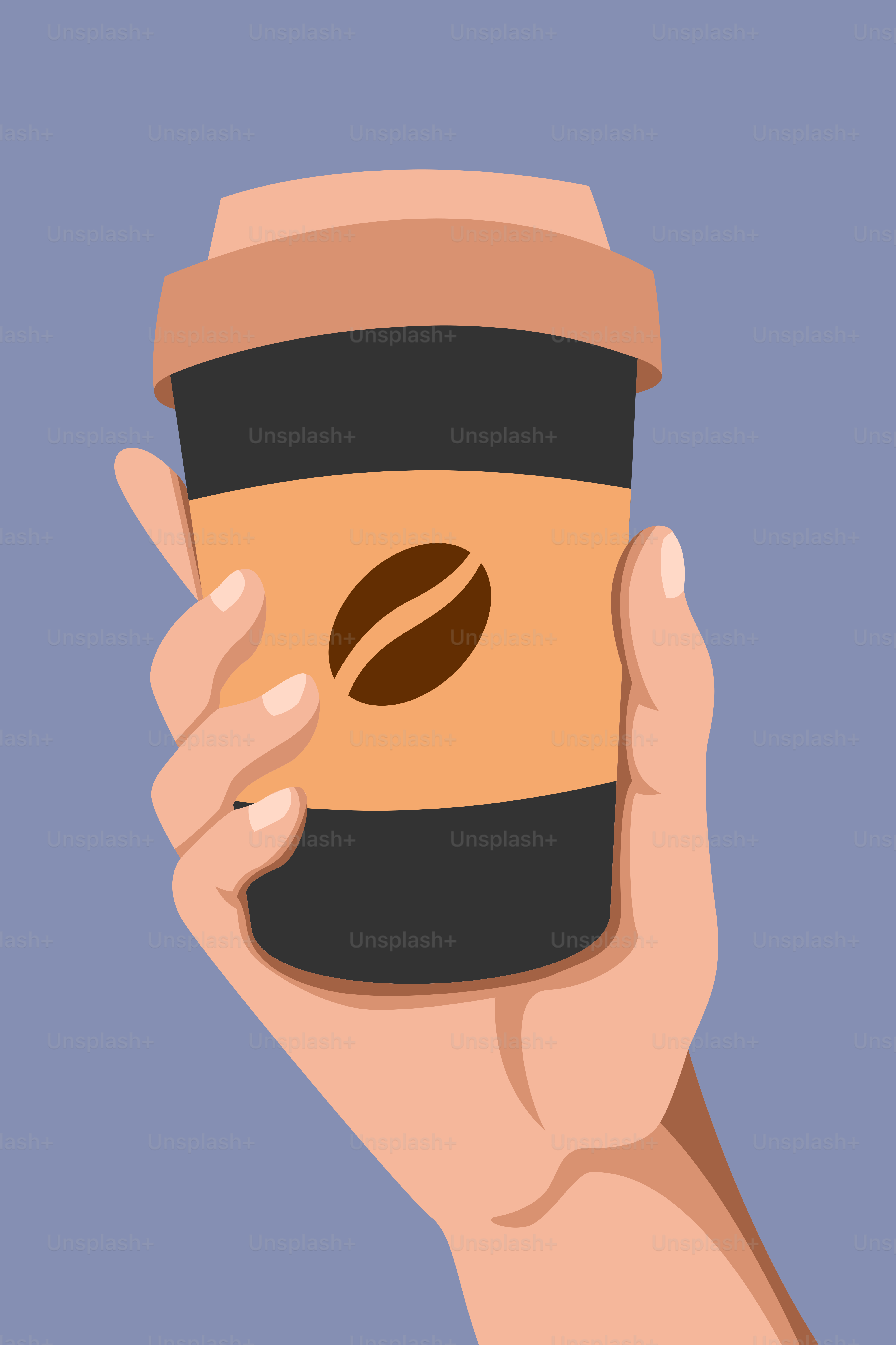 A hand holding a cup of coffee