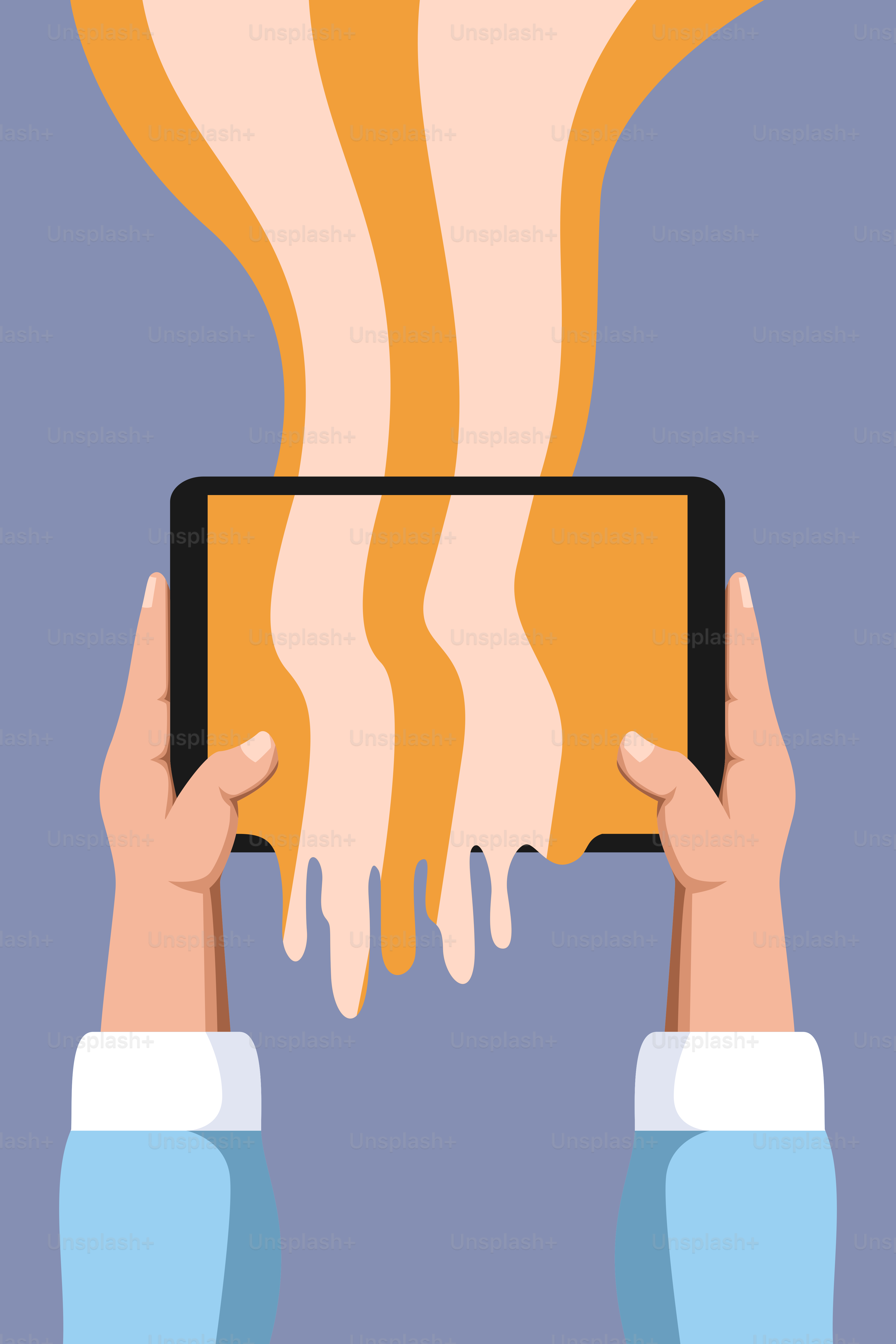 A person holding a smart phone with a fire coming out of it