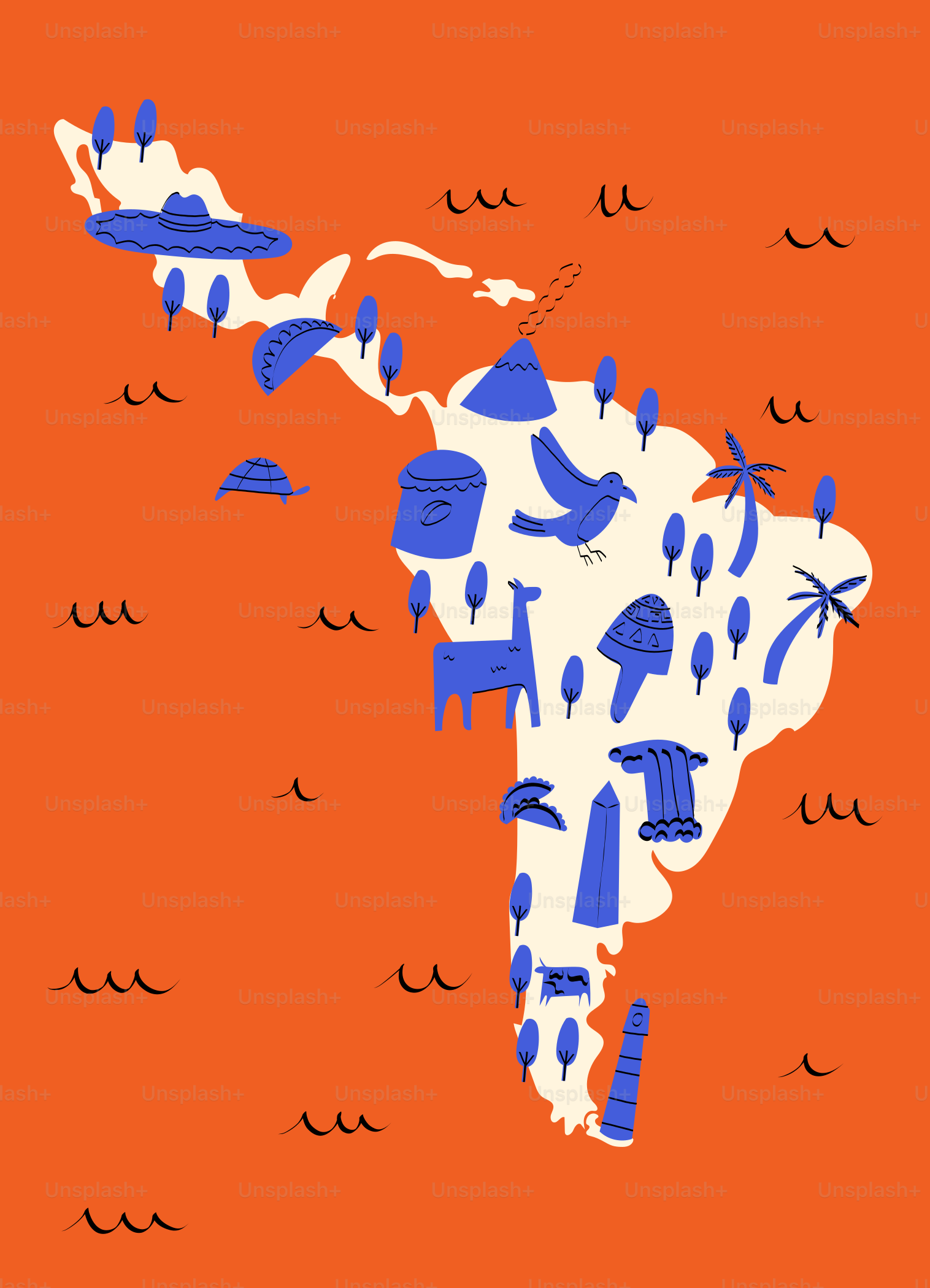 A blue and white map of the world