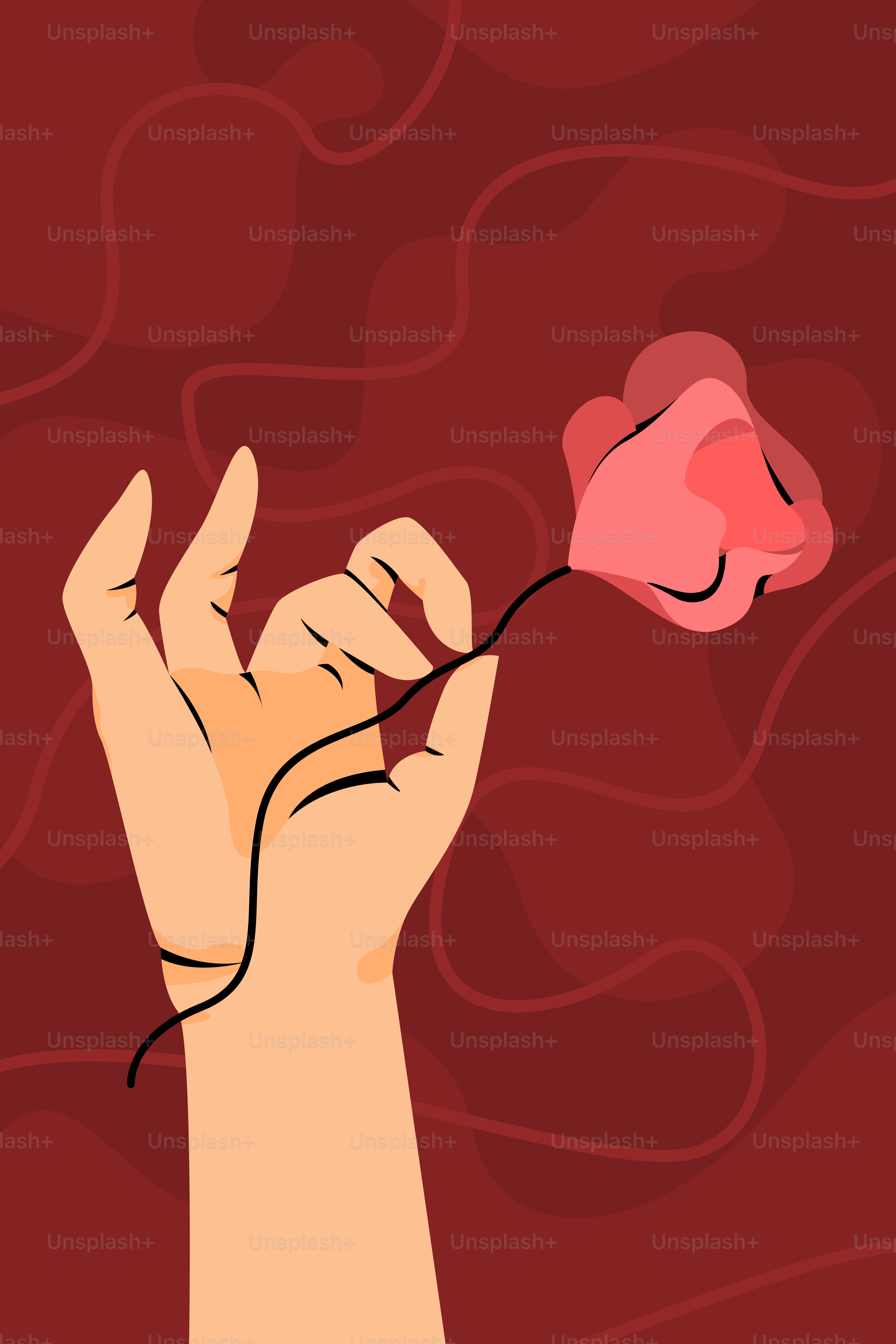 A person holding a flower in their hand