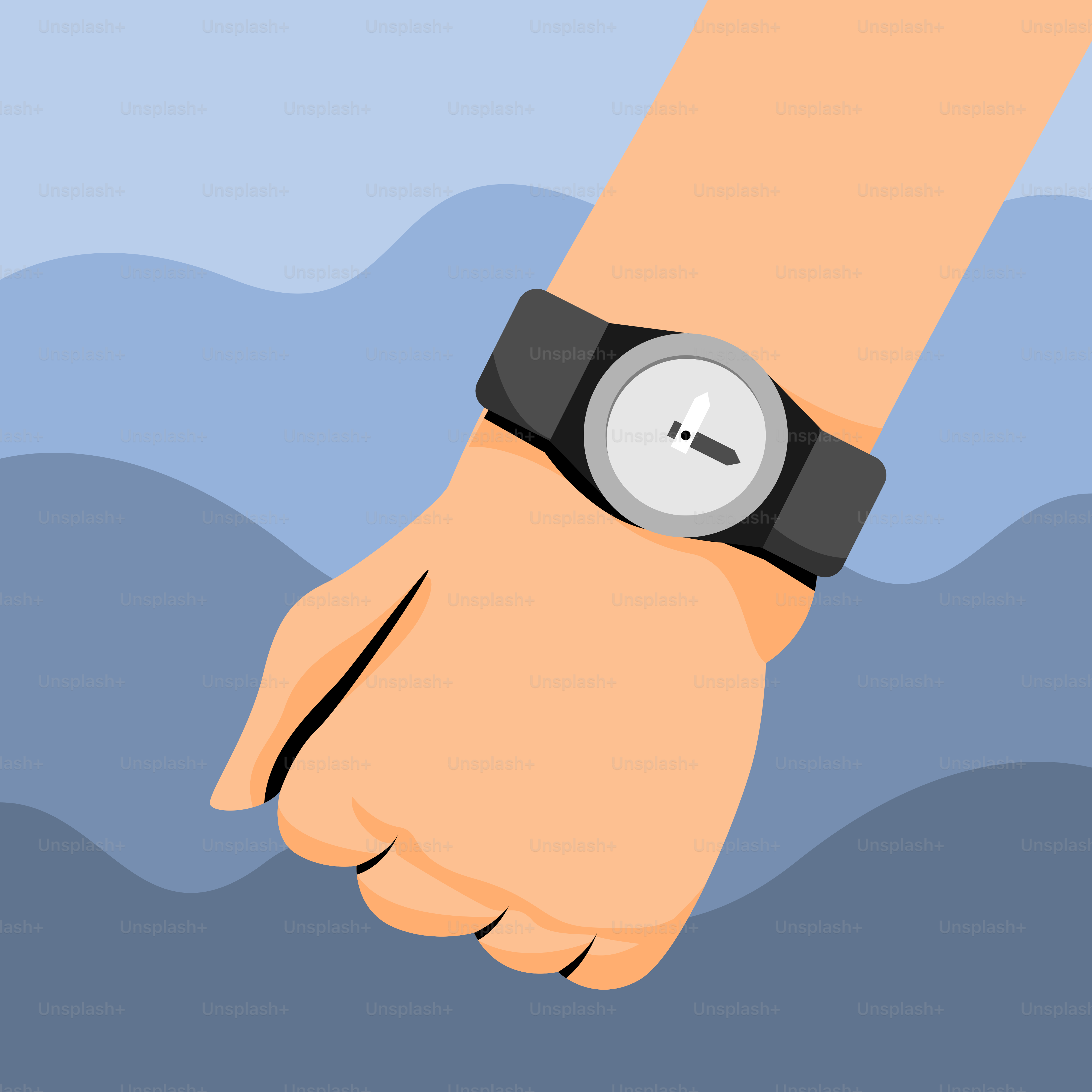 A person's wrist with a watch on it