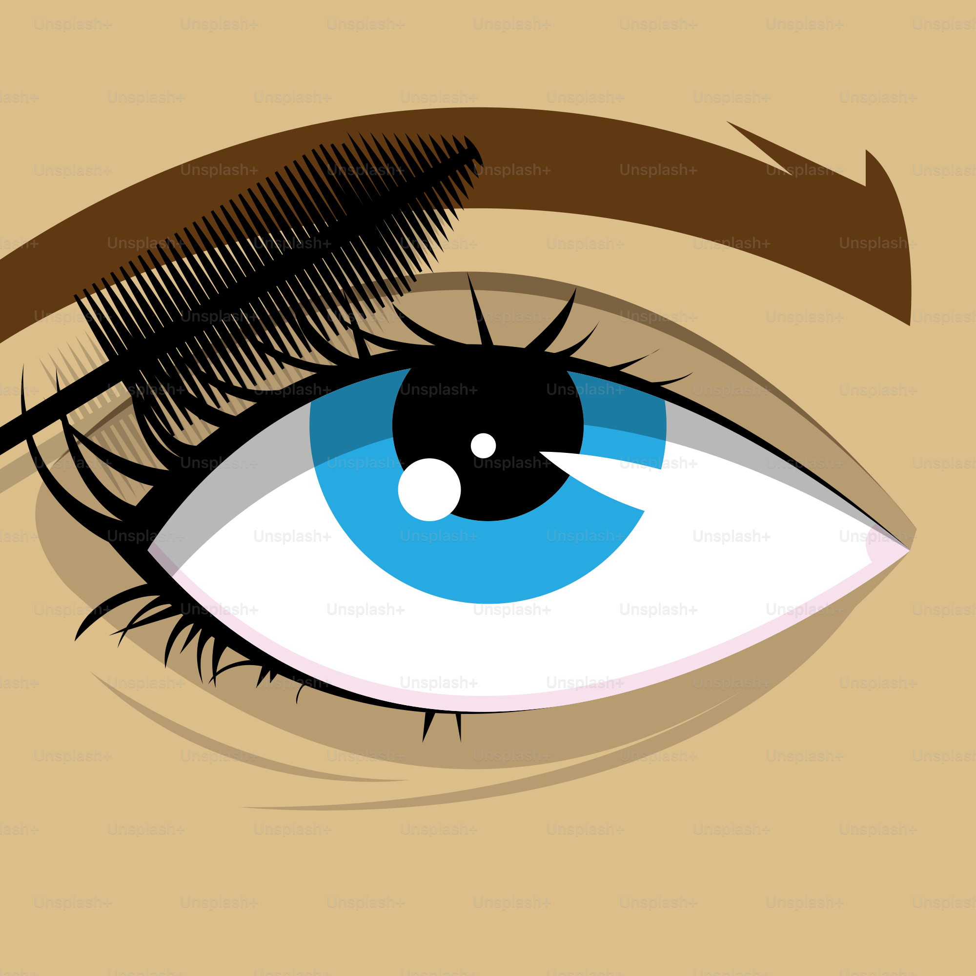 A close up of a blue eye with long lashes