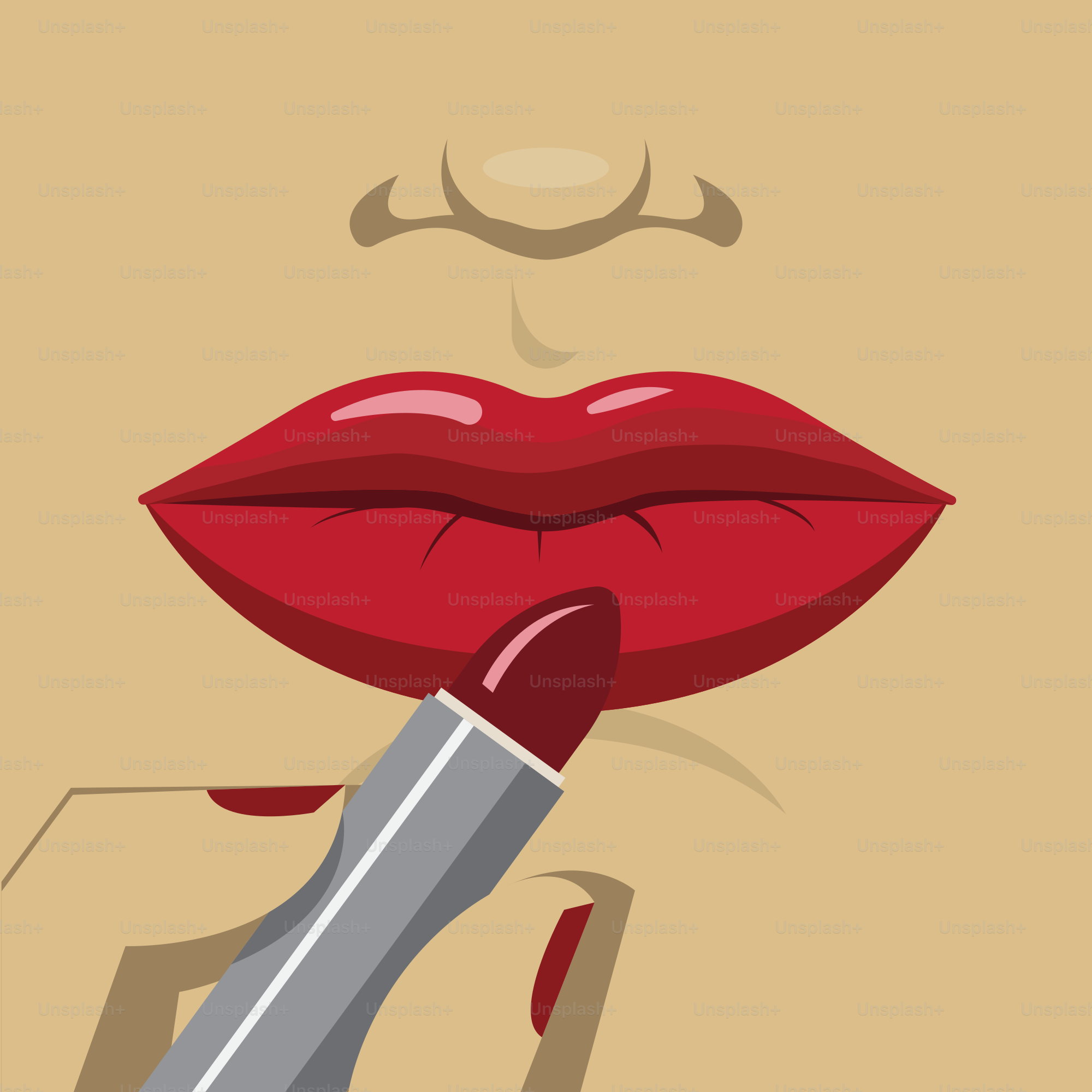 A person holding a red lipstick in their hand