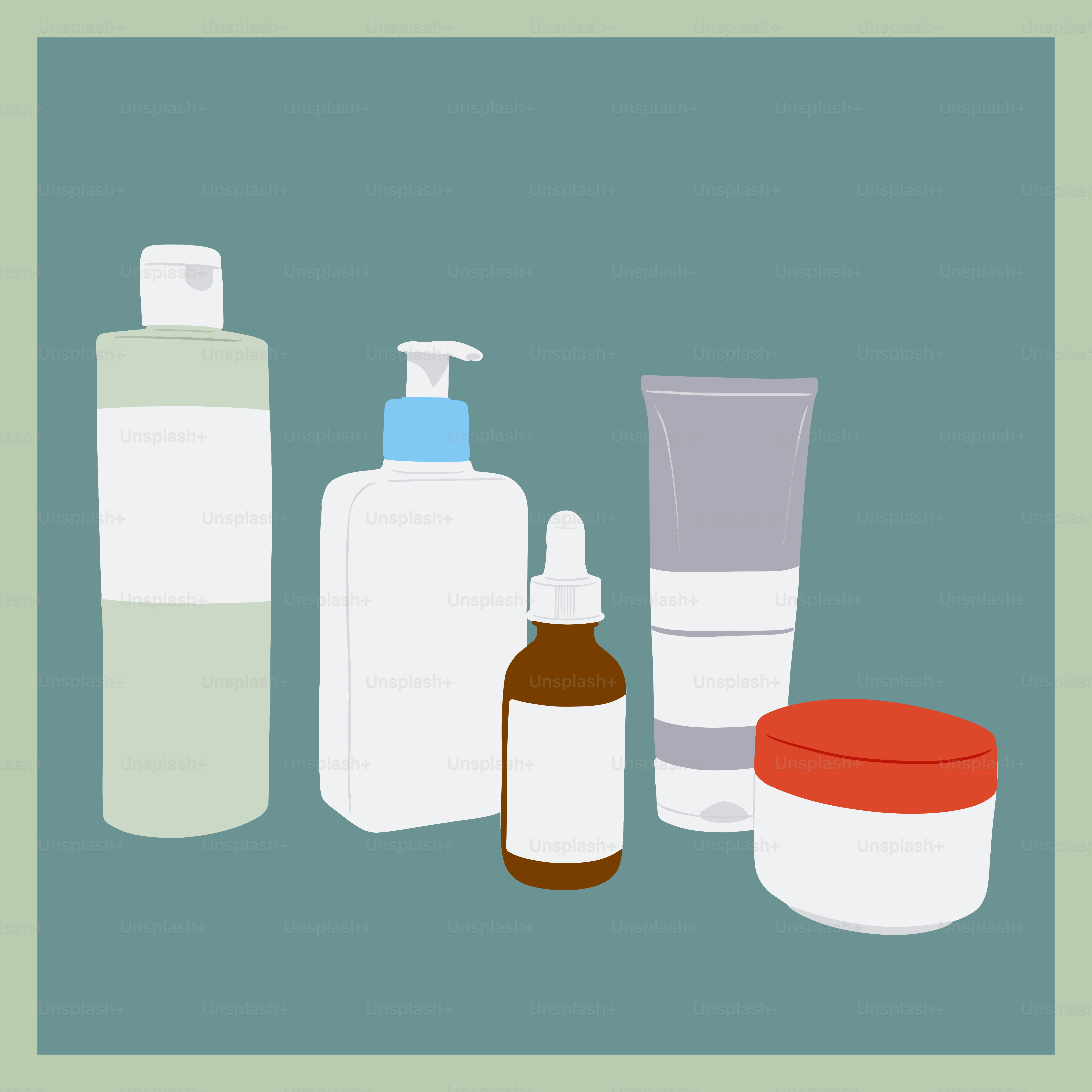 A group of different types of personal care products