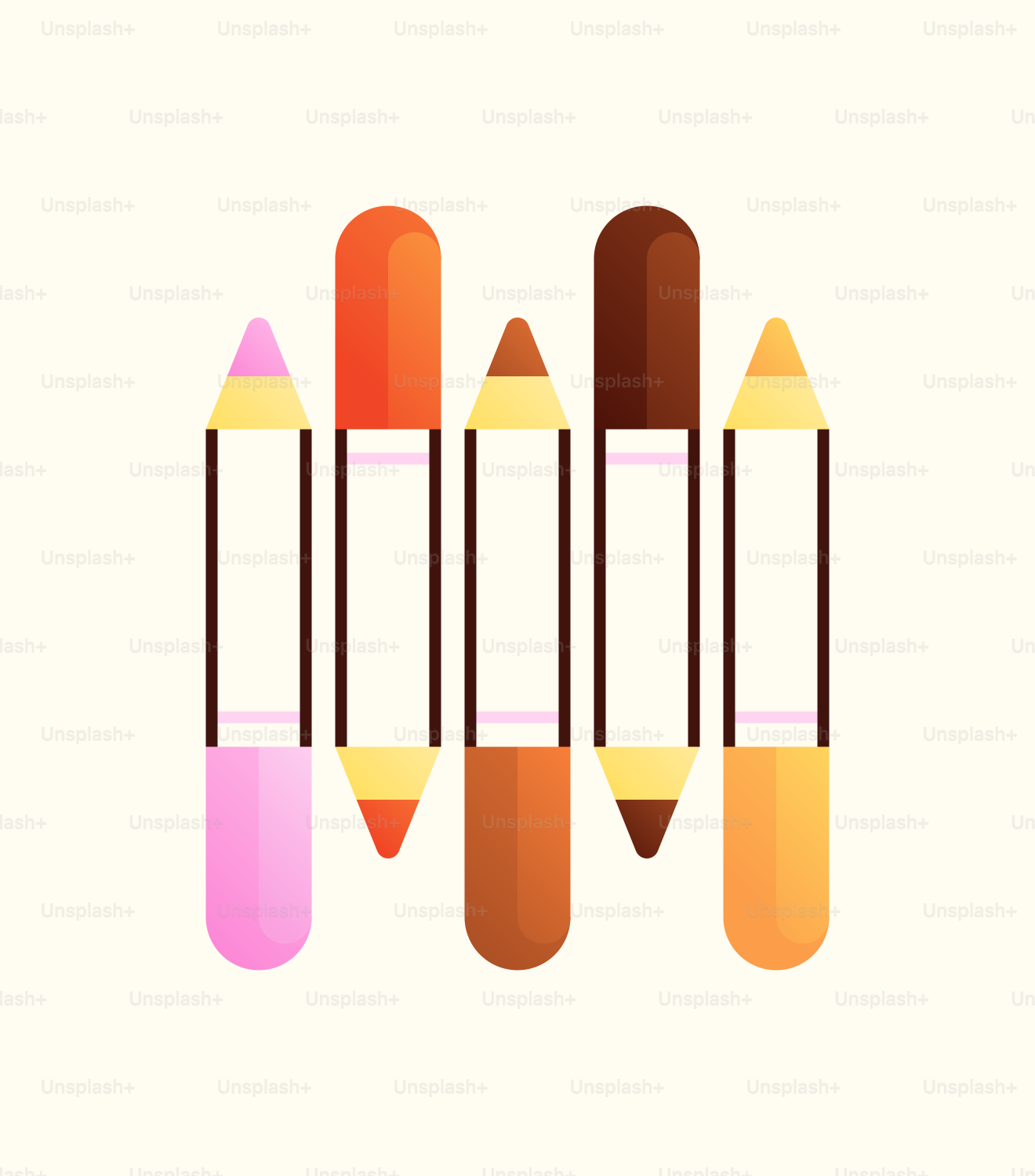 A group of pencils sitting on top of each other