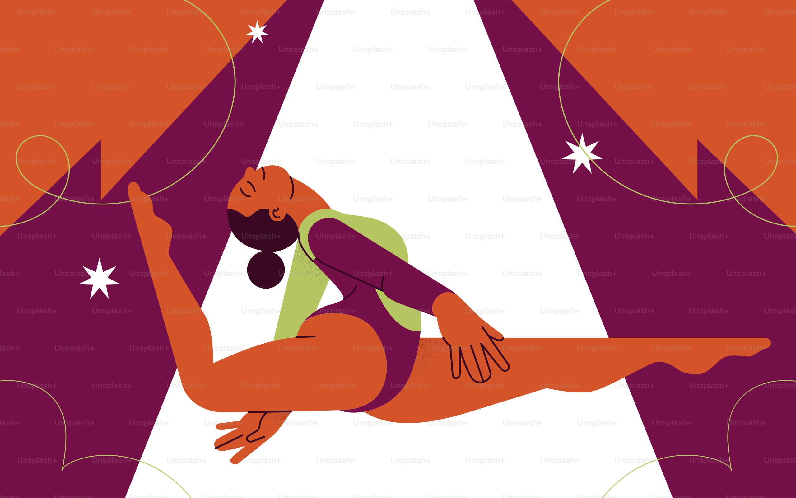 A woman in a bathing suit is floating in the air