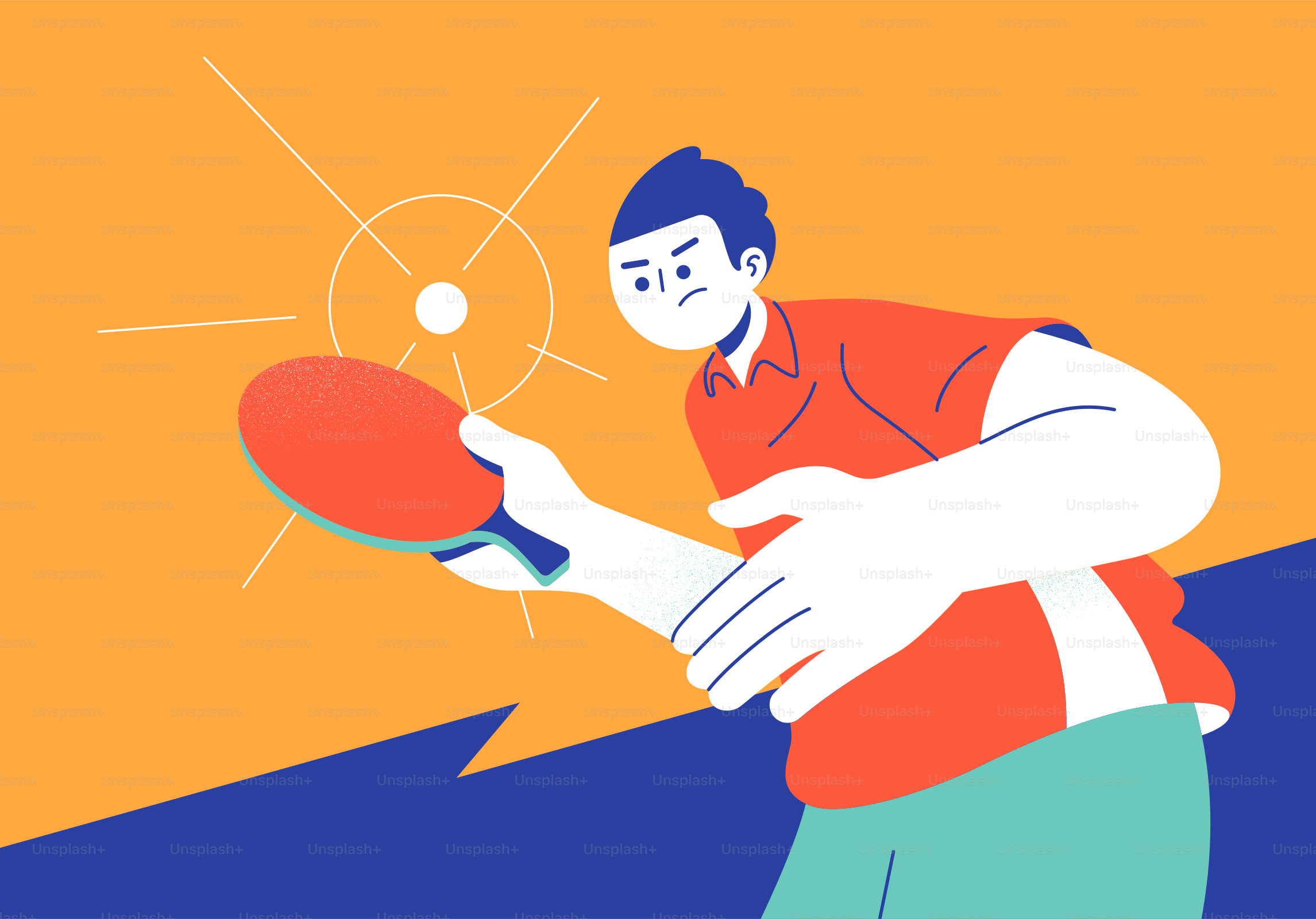 Un hombre que sostiene una pala de ping pong en una mano y un ping pong