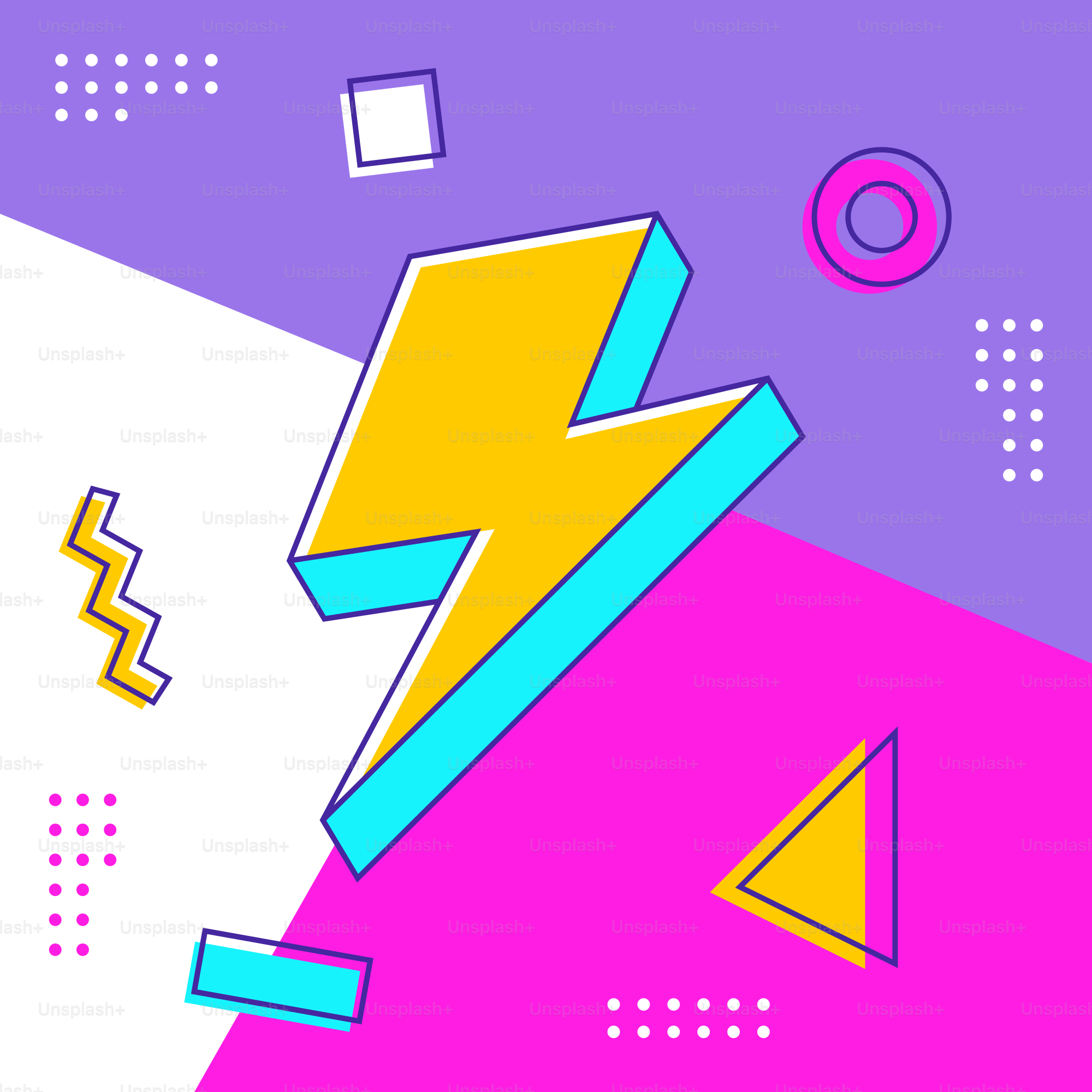 A colorful background with geometric shapes and lines