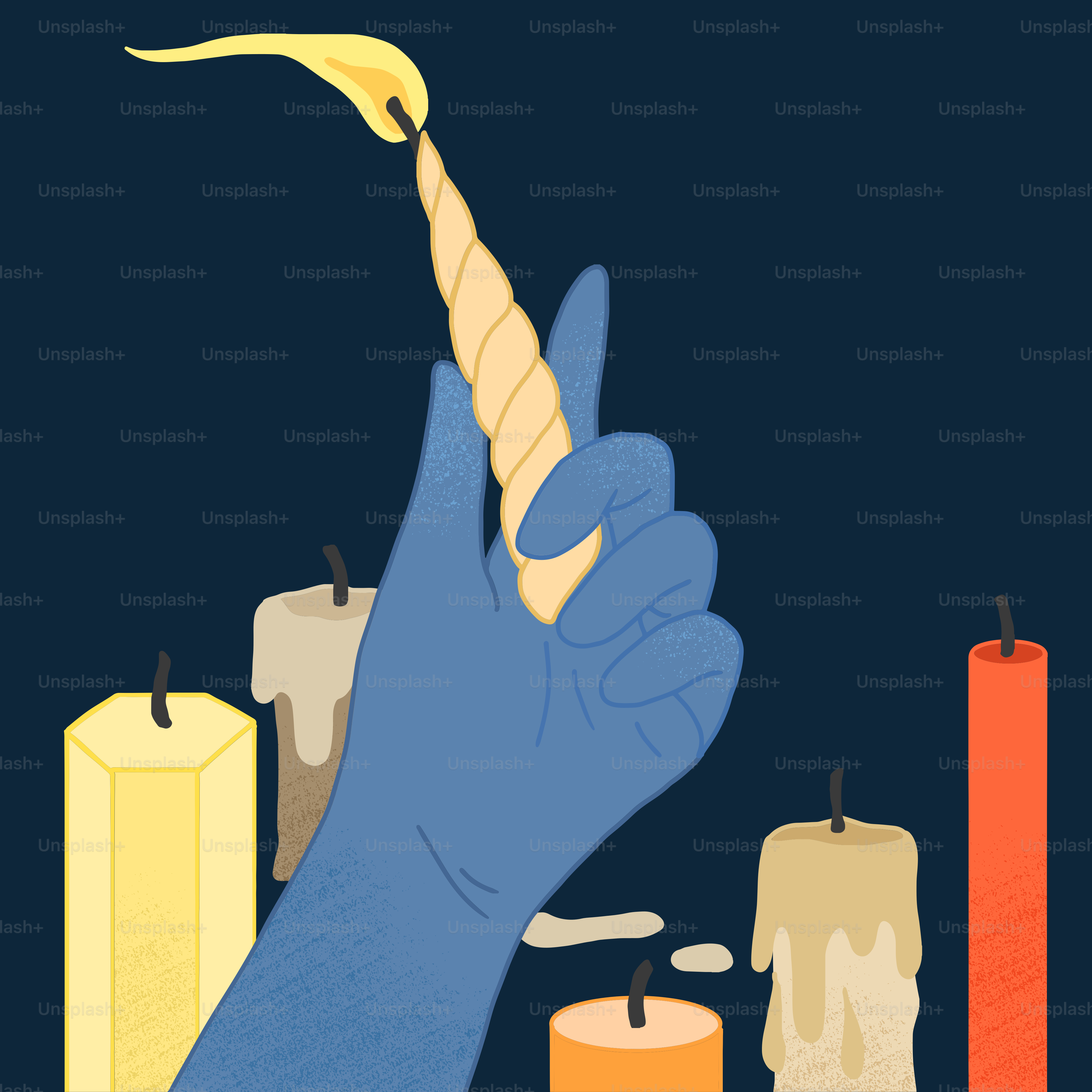 A poster of a hand holding a lit candle