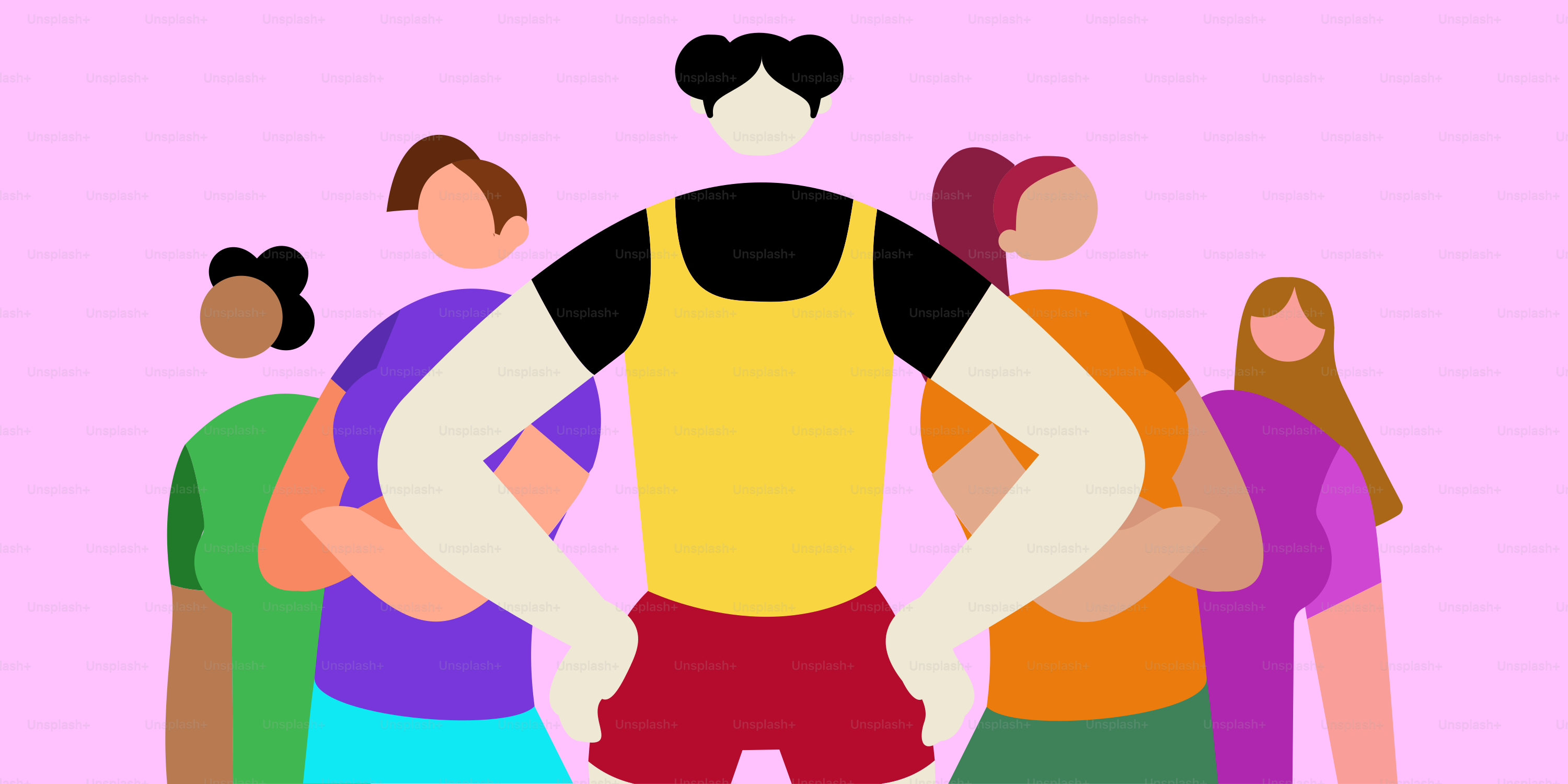A group of people standing next to each other