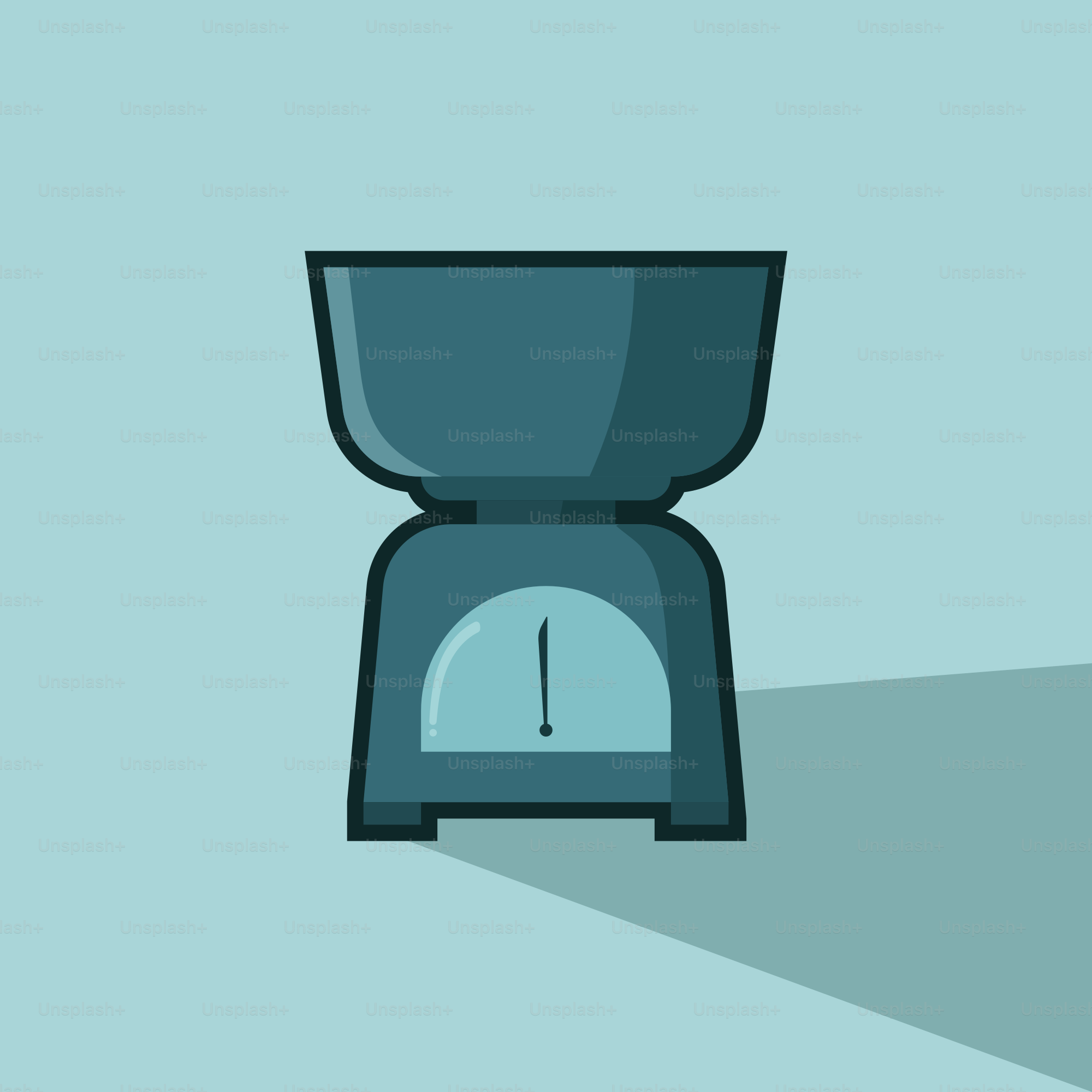 A scale with a shadow on a blue background