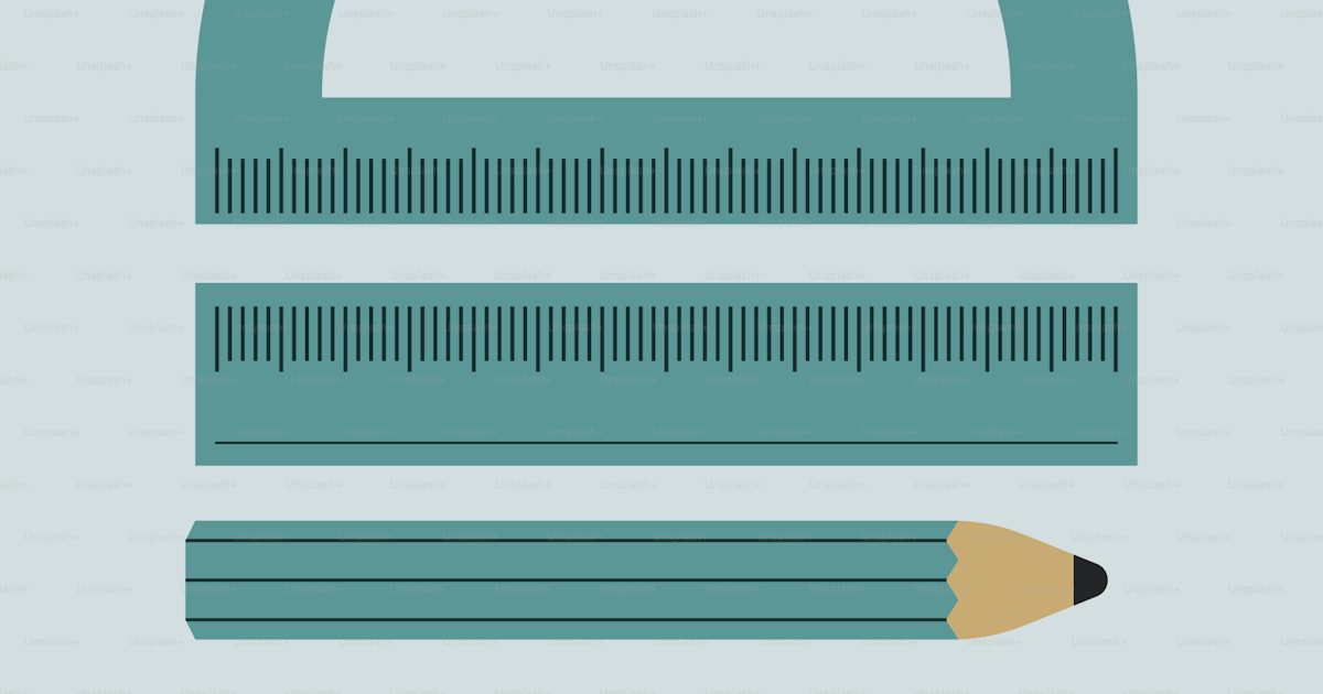 Una matita e un righello su sfondo blu vettoriale – Immagine di Design ...