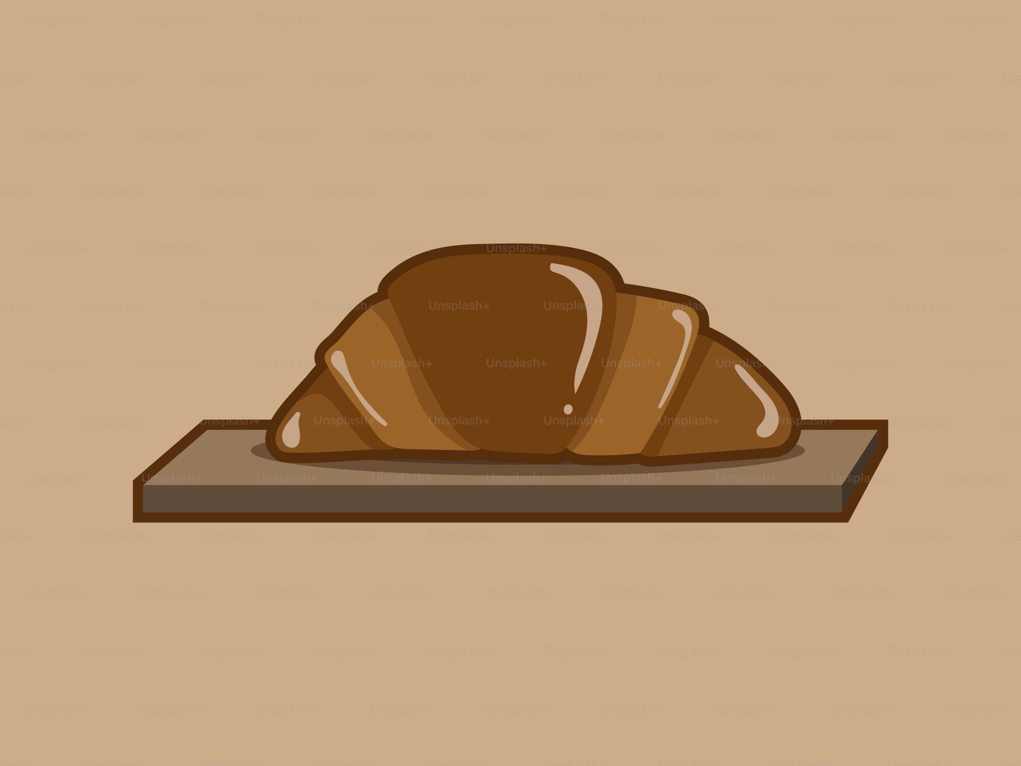 A picture of a croissant on a plate