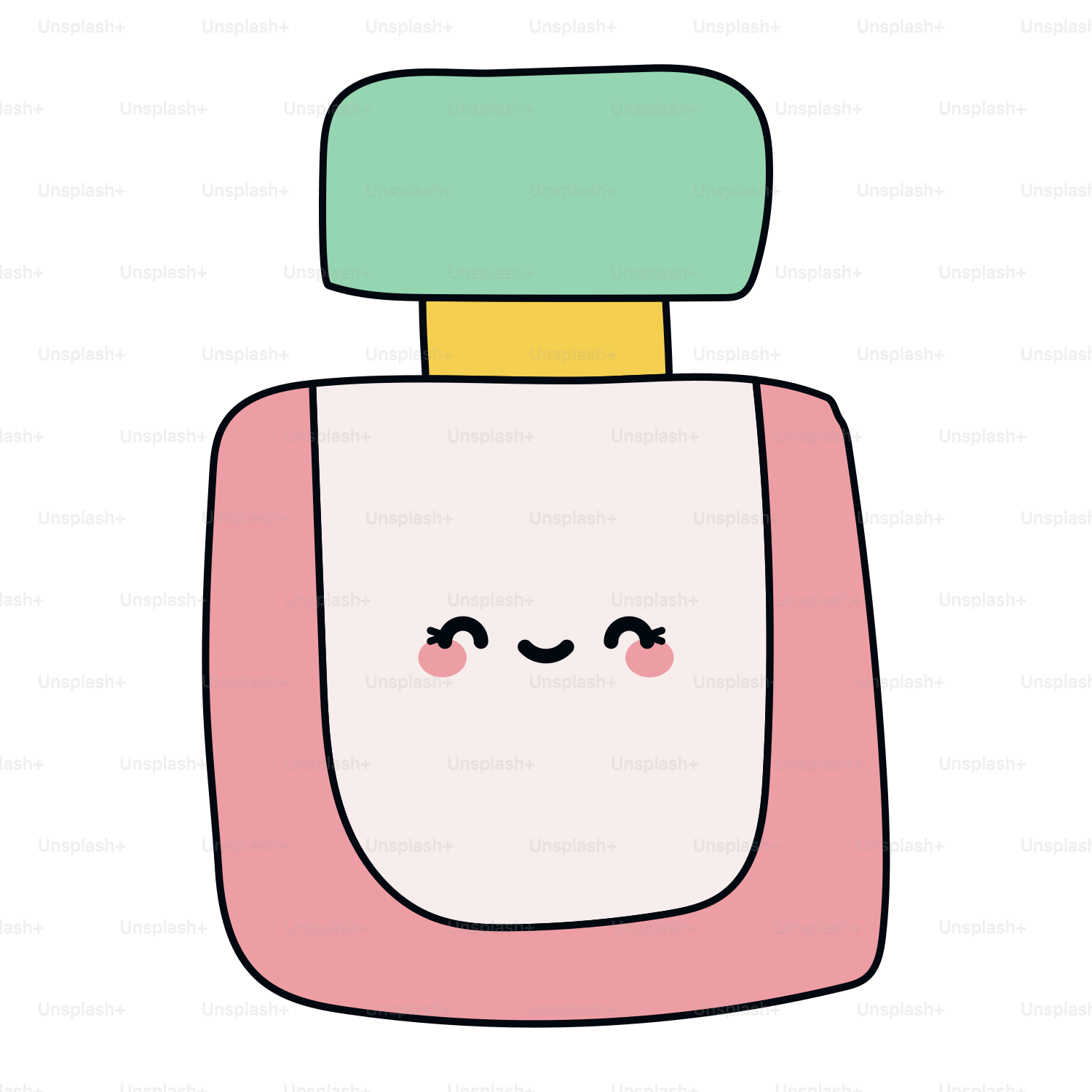 A bottle with a face drawn on it