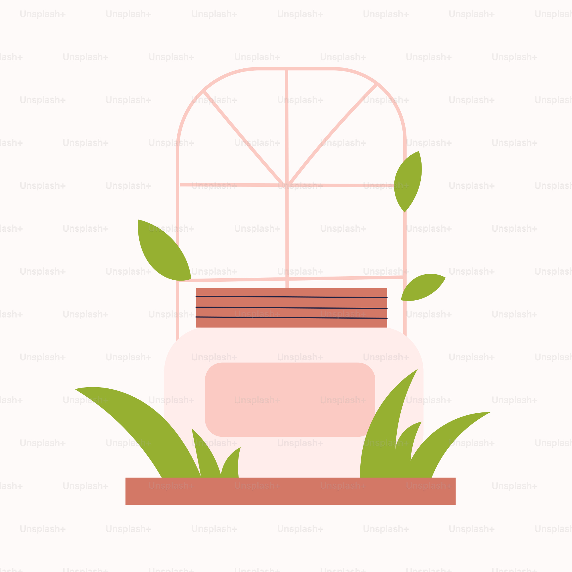 A jar with a plant growing out of it